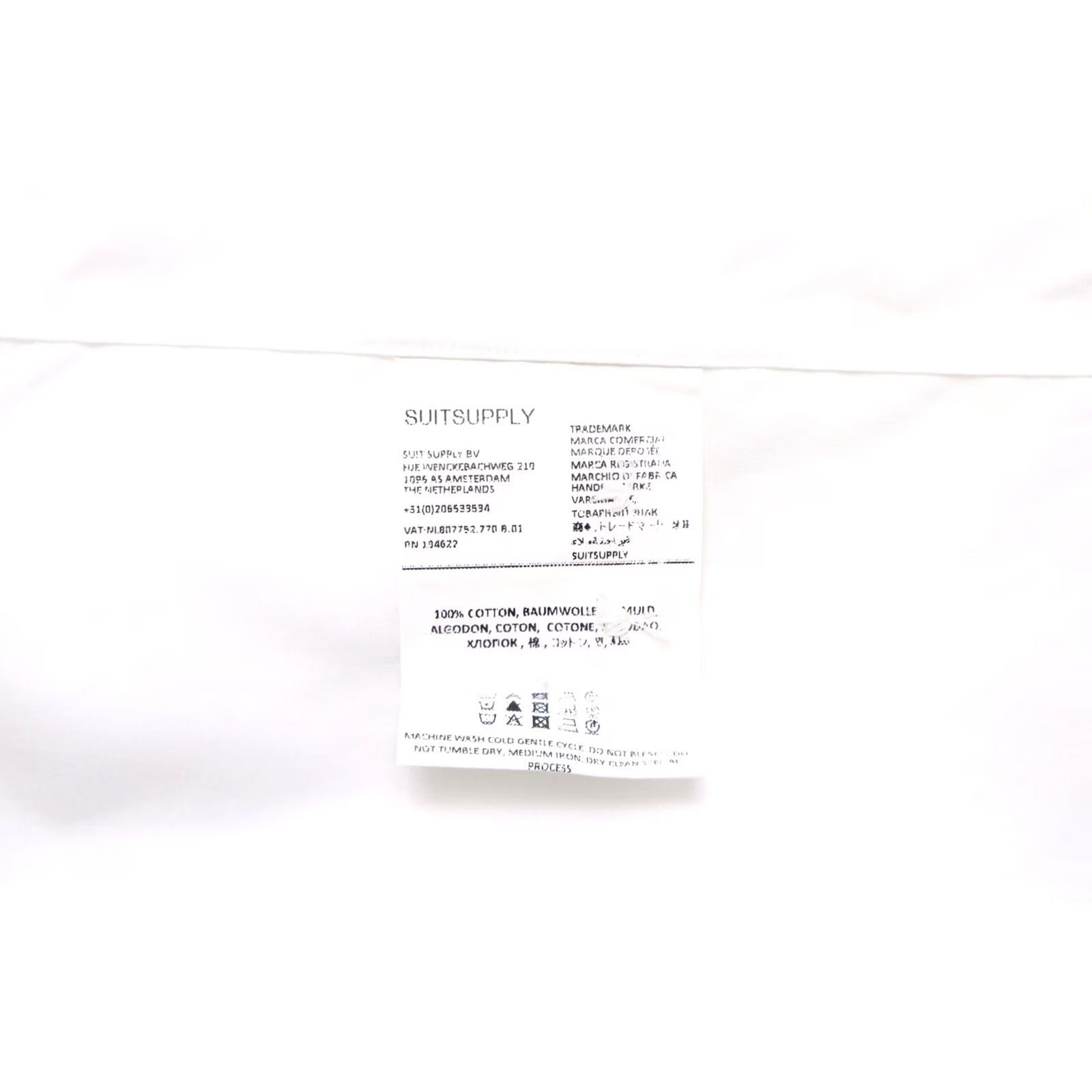 Suitsupply SUITSUPPLY Formal Shirt Men's LARGE Extra Slim Button Up White Cutaway Collar Size 42R - 7 Thumbnail