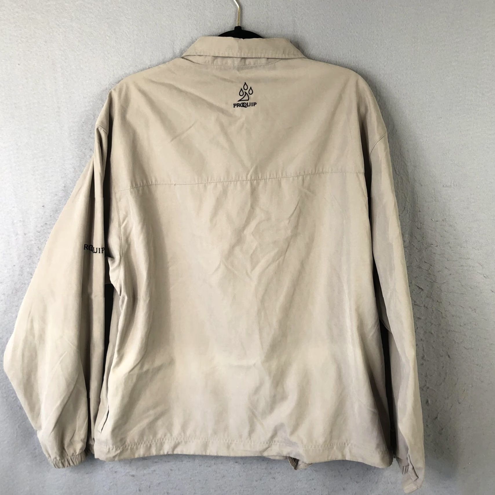 Vintage ProQuip Windshield Windshirt Mens L Khaki Windbreaker Quarter Zip Jacket Pullover Golf Size US L / EU 52-54 / 3 - 2 Thumbnail