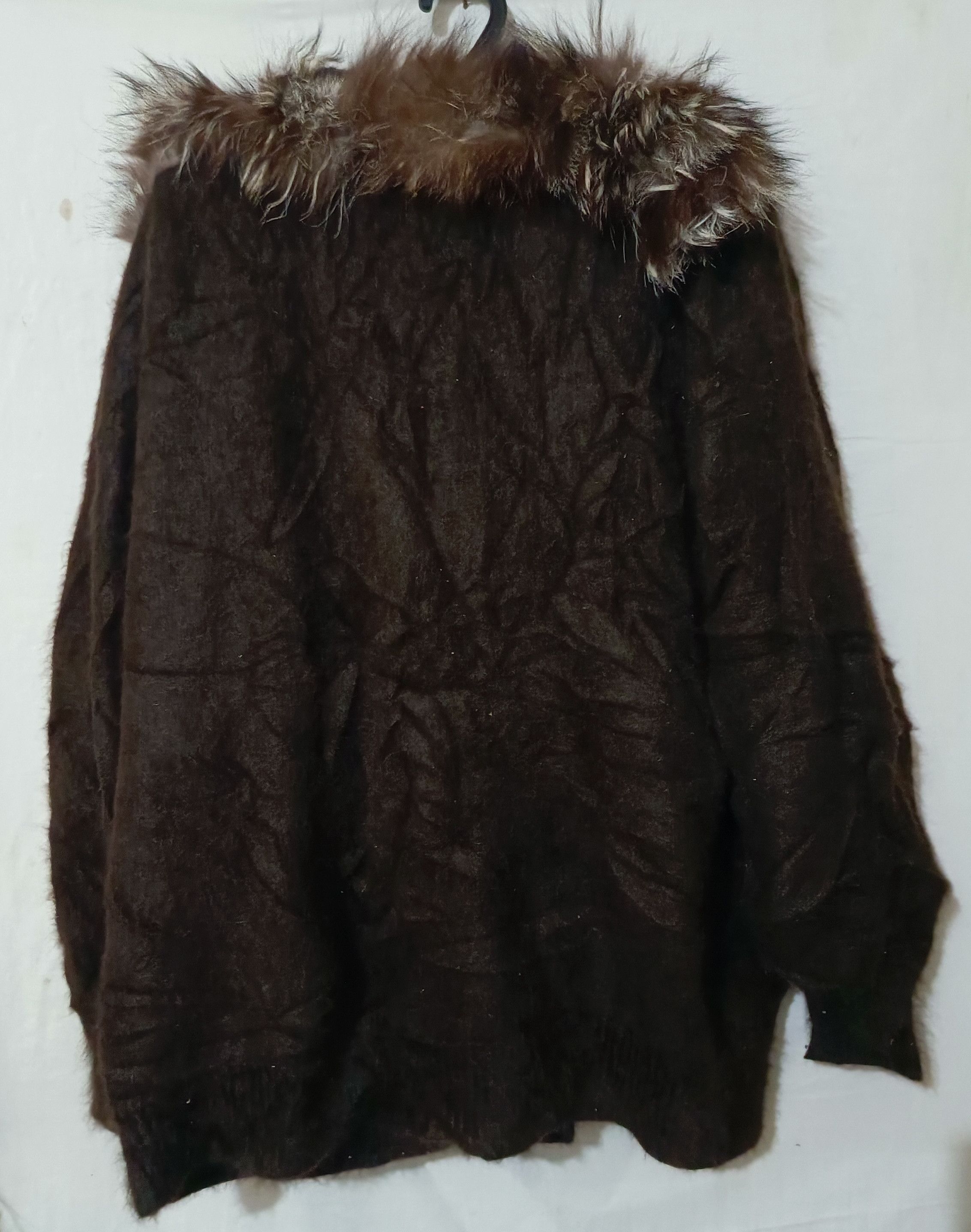 14th Addiction Archive Real Fur Animal Cardigan Knit Mohair Size XL / US 12-14 / IT 48-50 - 2 Thumbnail