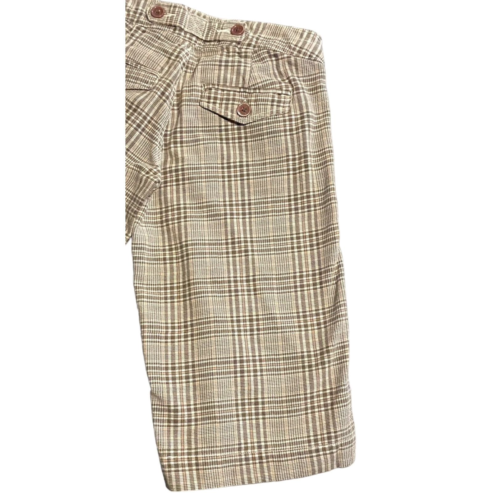 Fossil VINTAGE Fossil Bermuda Shorts Womens 90s Plaid Brown Sz 2 Hong Kong Y2K Jeans Bermuda Shorts Size 26" / US 2 / IT 38 - 5 Thumbnail