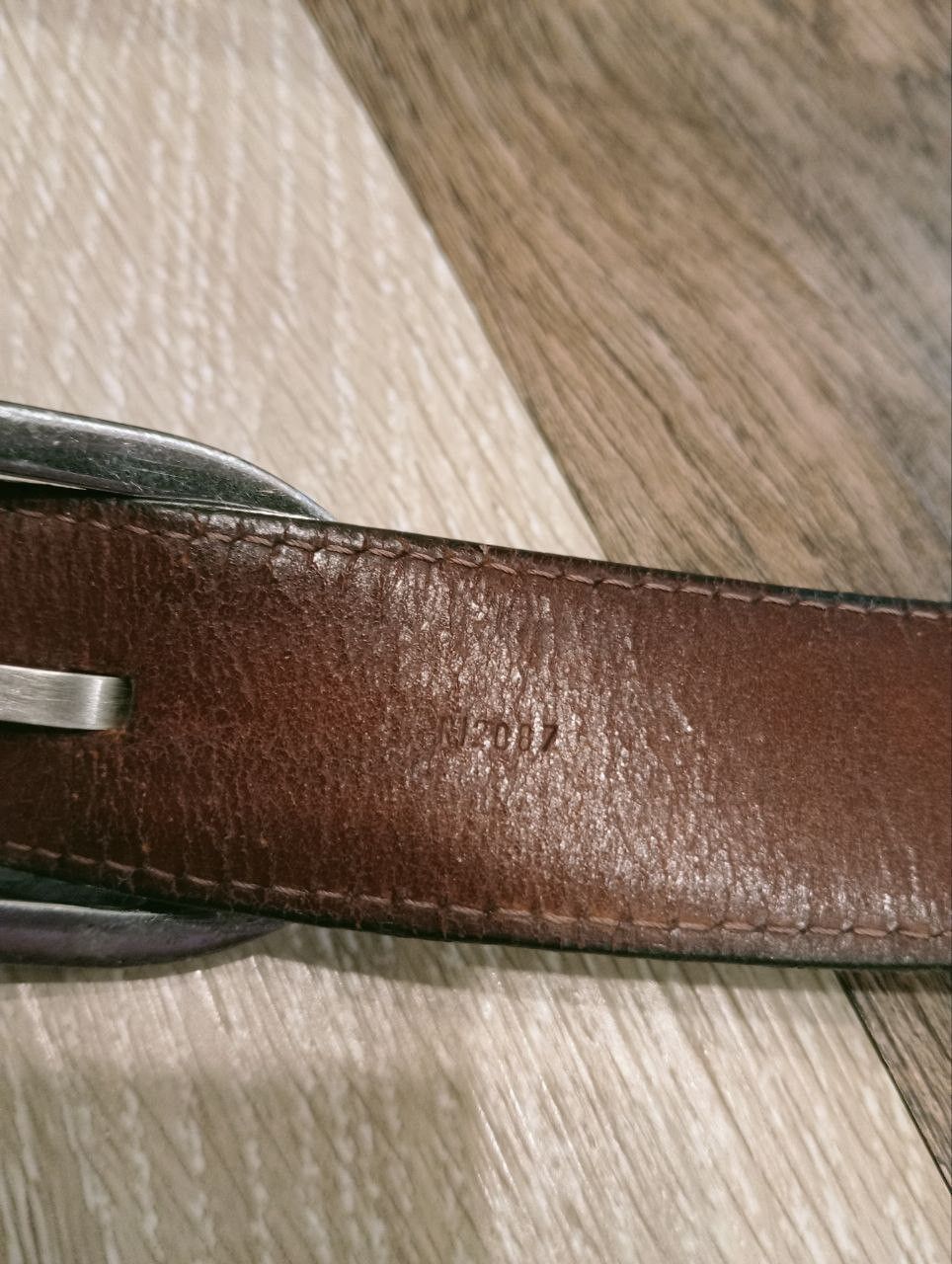 Louis Vuitton LOUIS VUITTON VINTAGE BLACK EPI SILVER METAL BELT Size ONE SIZE - 7 Thumbnail