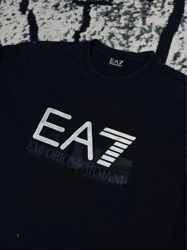 Emporio Armani Emporio Armani EA7 crewneck sweatshirt black white M logo Size US M / EU 48-50 / 2 - 3 Thumbnail