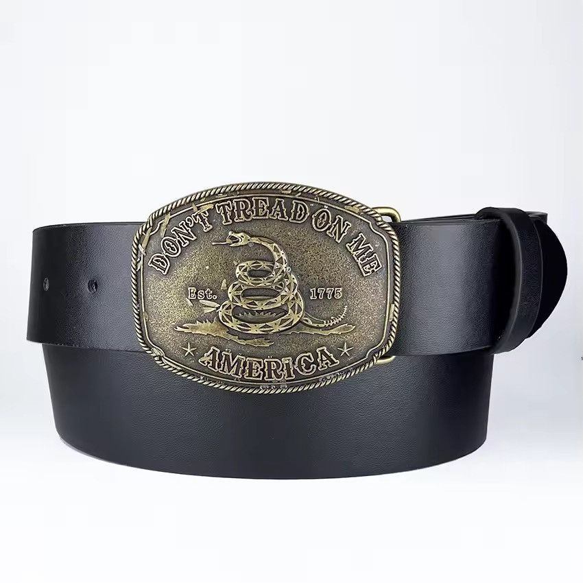 Leather Goth Punk Cowboy Strap Luxury Belt Size ONE SIZE - 1 Thumbnail