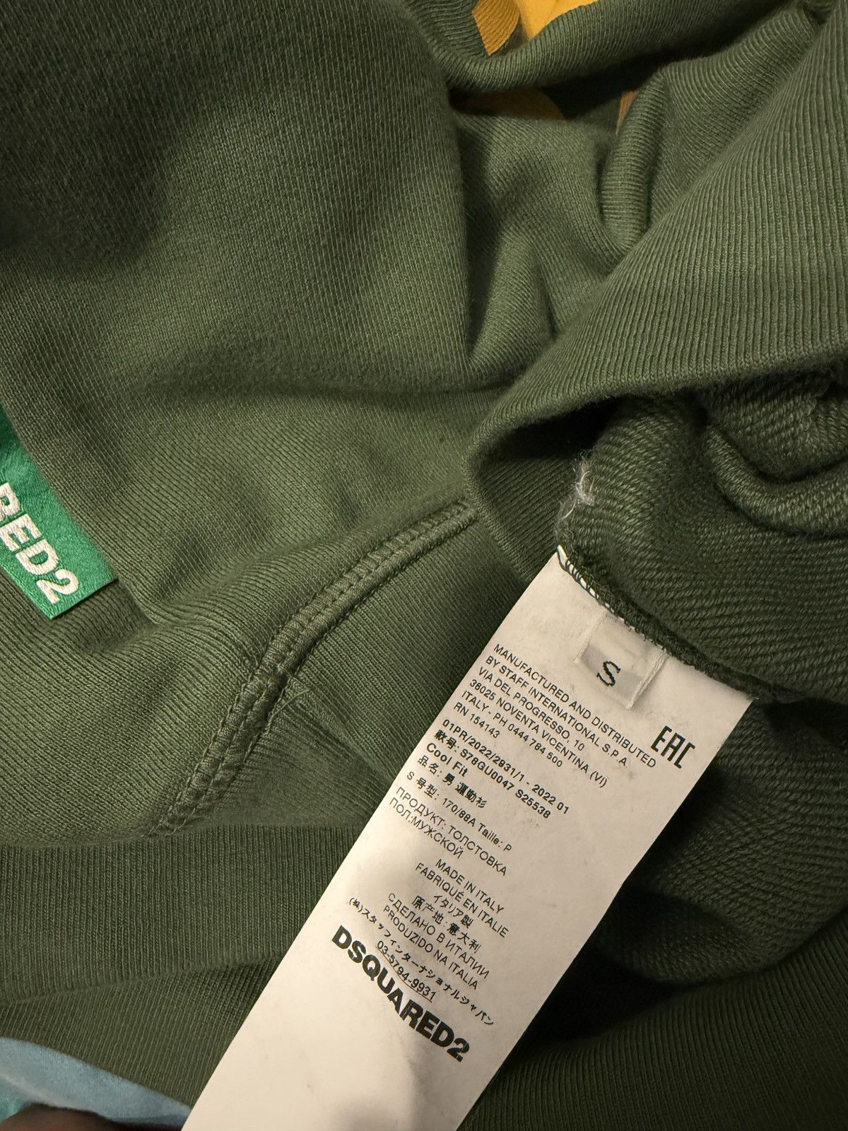 Dsquared2 Dsquared2 One Life One Planet Green Sweatshirt Size US S / EU 44-46 / 1 - 6 Thumbnail