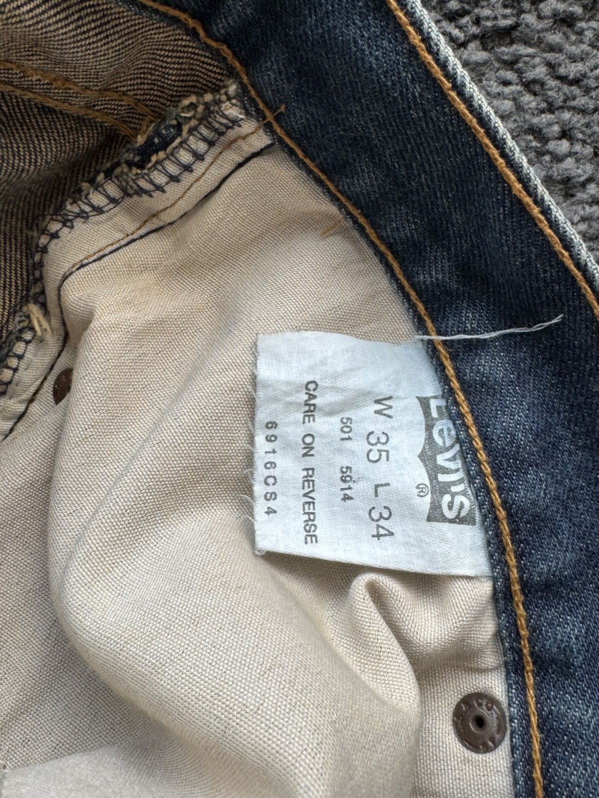 Levi's Vintage Clothing × Vintage Levi’s vintage 501 denim jeans 👖 Size US 35 - 12 Thumbnail