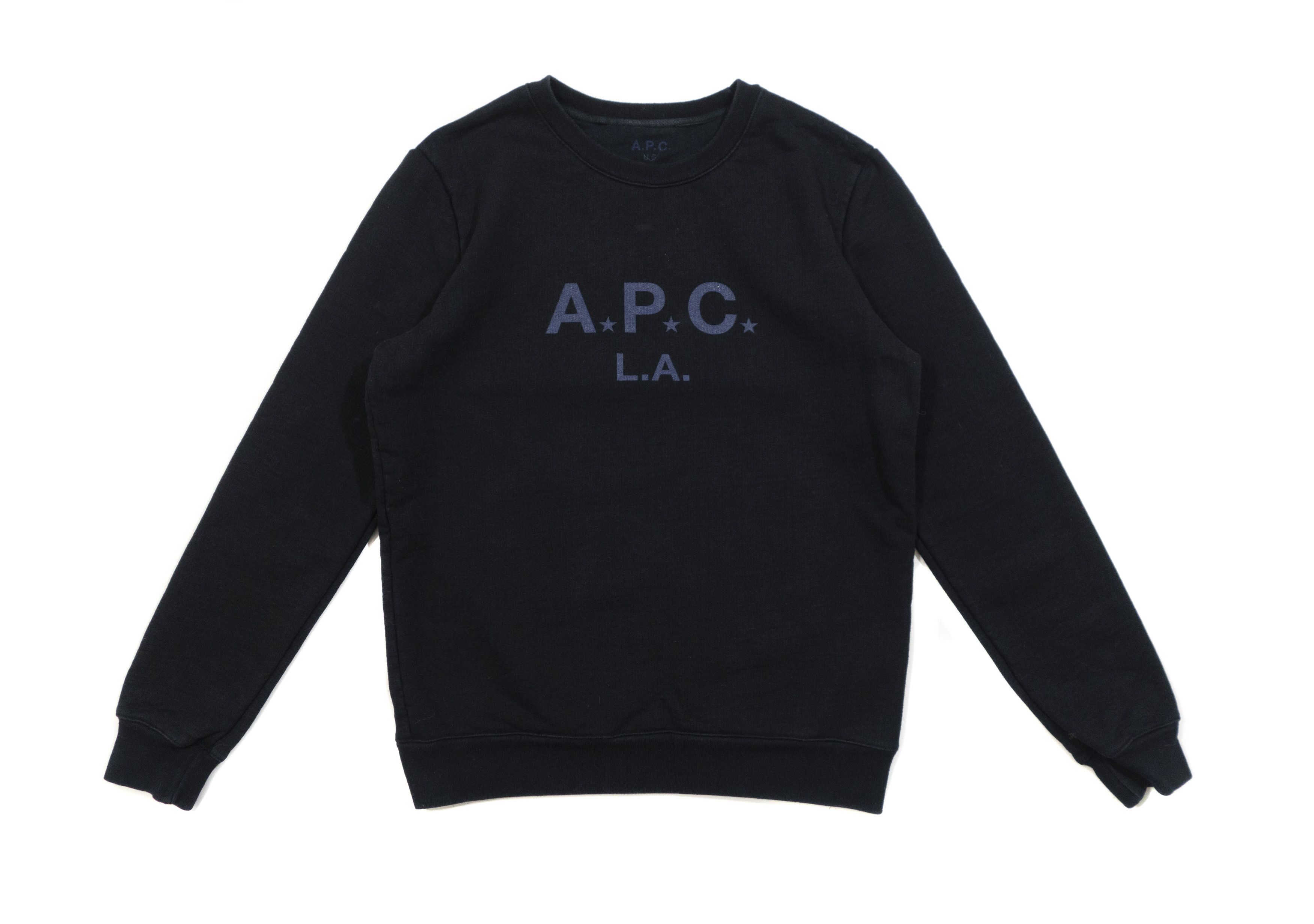 A.P.C. L.A. Big Logo Crewneck Sweatshirt Made in USA Size US S / EU 44-46 / 1 - 1 Thumbnail