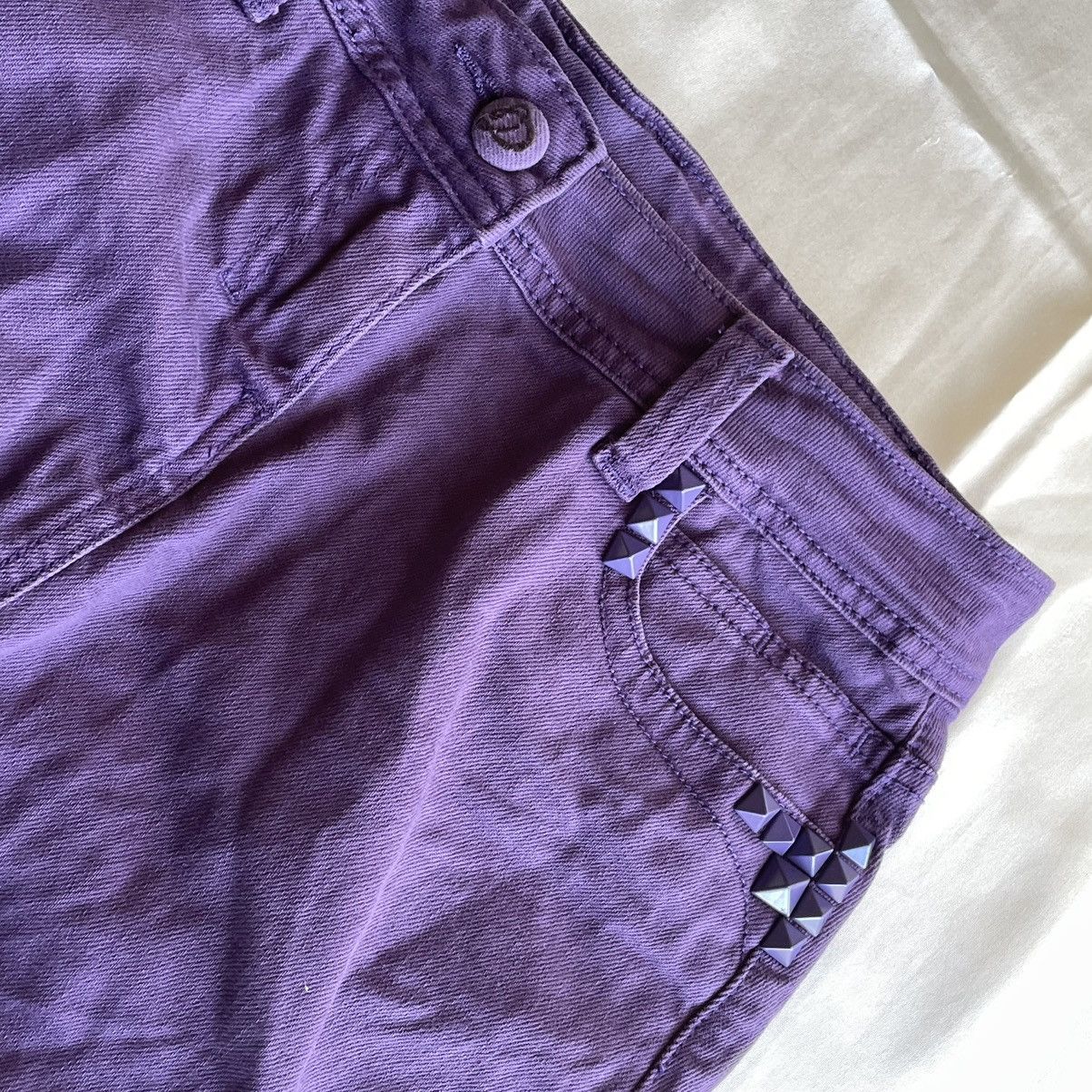 Vintage PURPLE MINI SKIRT Size 30" / US 8 / IT 44 - 3 Thumbnail