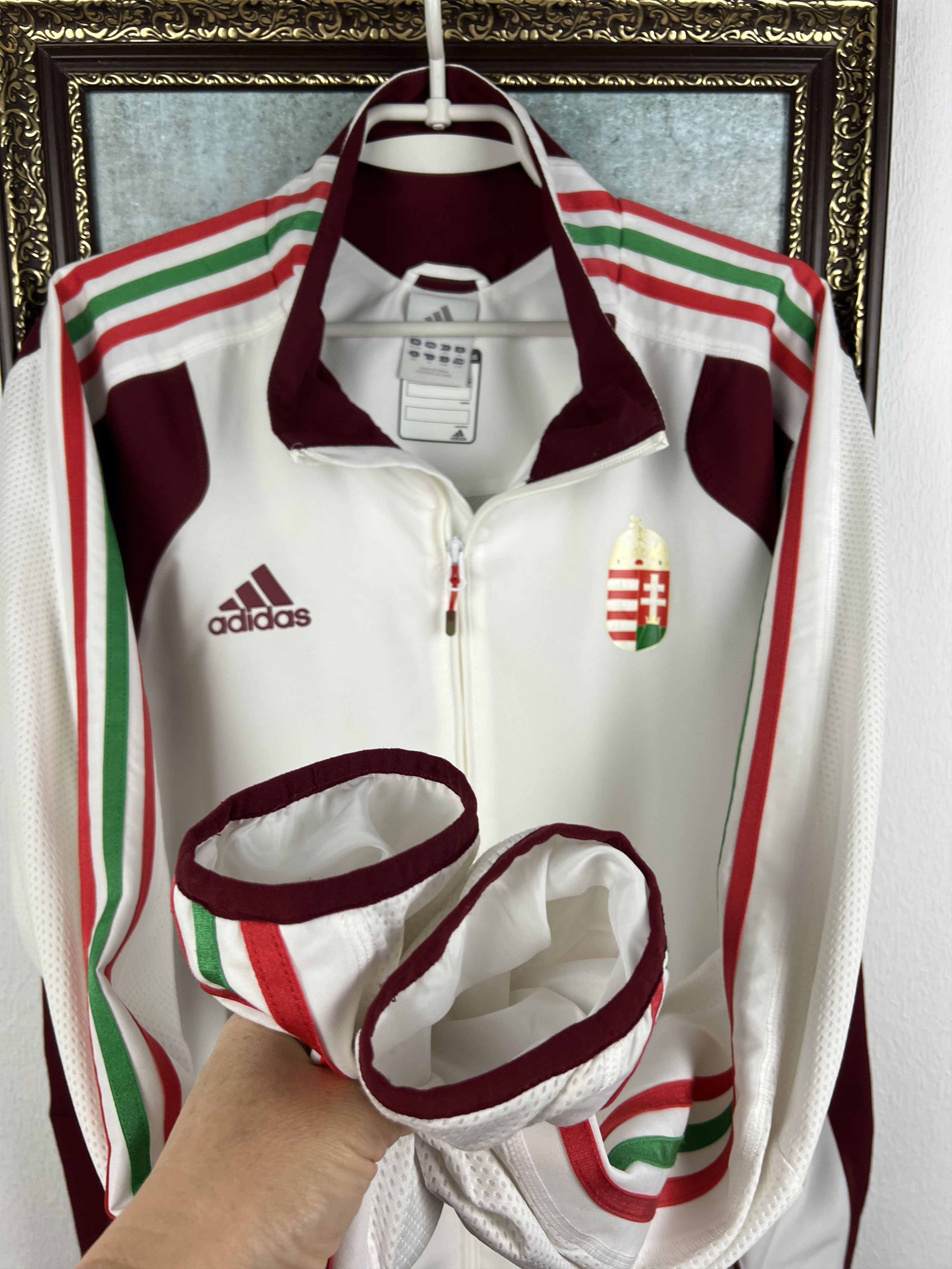 Adidas Hungary Football Suit Set Jacket Pants Track National Size US XL / EU 56 / 4 - 6 Thumbnail