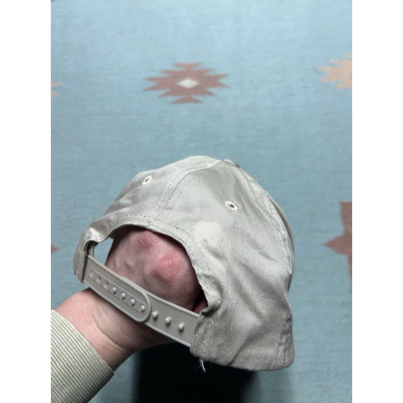 Vintage VINTAGE SnapBack hat cap Marion Michigan mitten cotton beige tan adjustable Size ONE SIZE - 5 Thumbnail