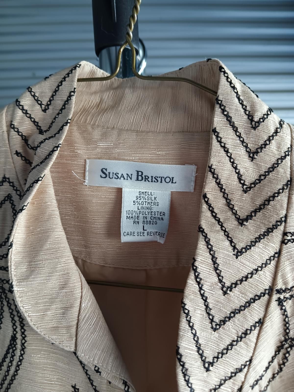 Designer Susan Bristol Floral Embroidered Jacket Size L / US 10 / IT 46 - 3 Thumbnail