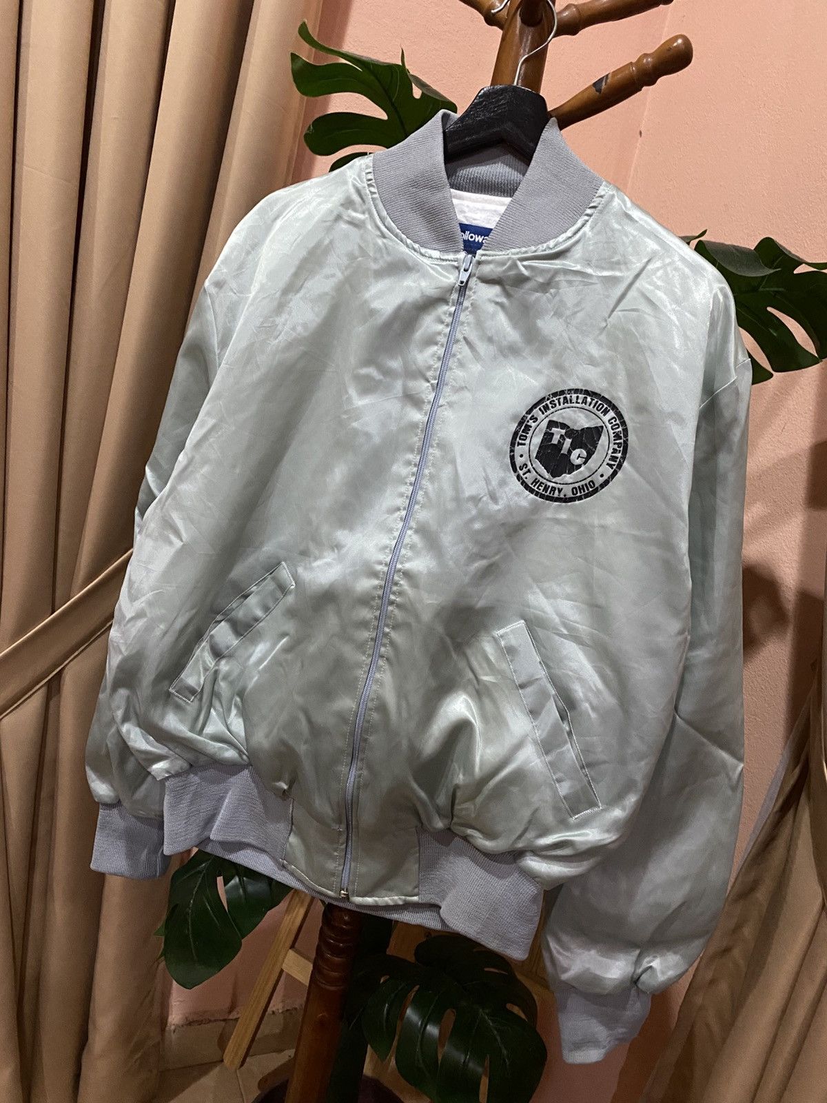 Holloway Vintage Holloway Silver Bomber Jacket USA Made Size US L / EU 52-54 / 3 - 2 Thumbnail