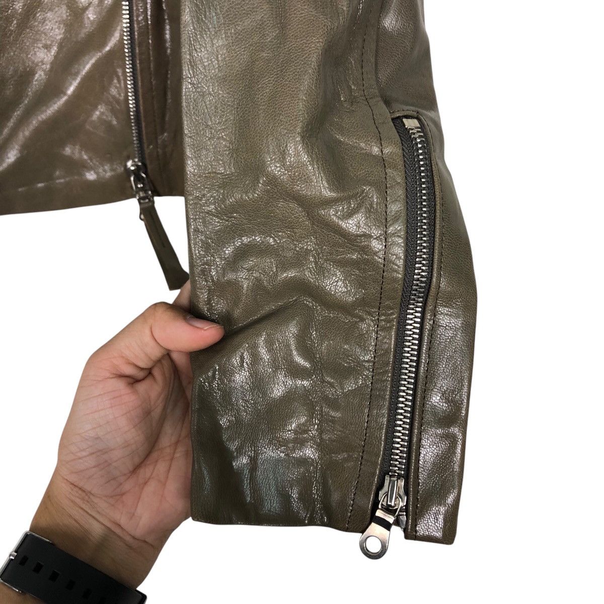 Japanese Brand Leather Jacket Double Collar Support Surface 14th Addiction Size M / US 6-8 / IT 42-44 - 16 Thumbnail