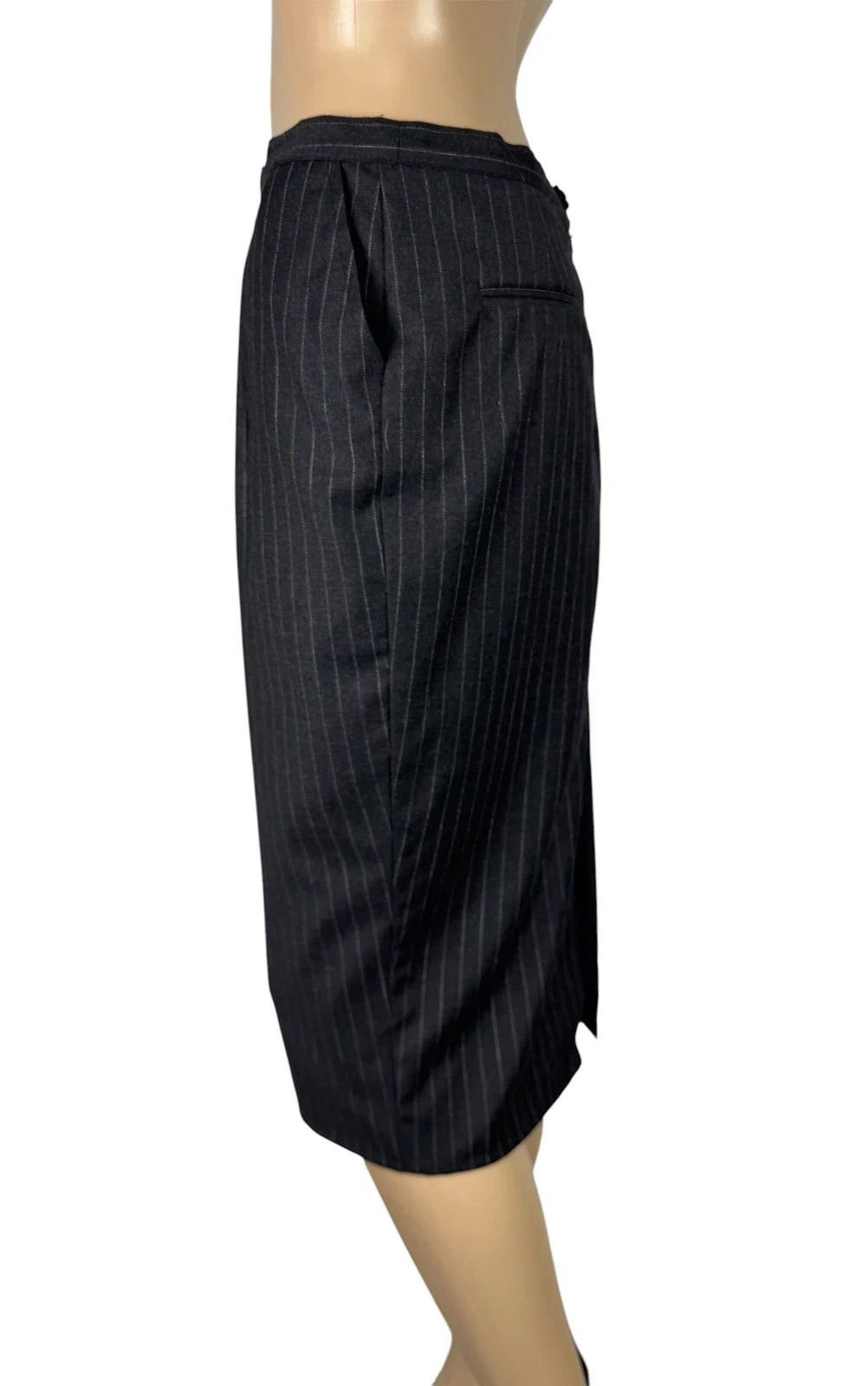 Other Patrick Hellmann Collection Skirt Wool Striped Knee-Length Size 32" / US 10 / IT 46 - 5 Thumbnail