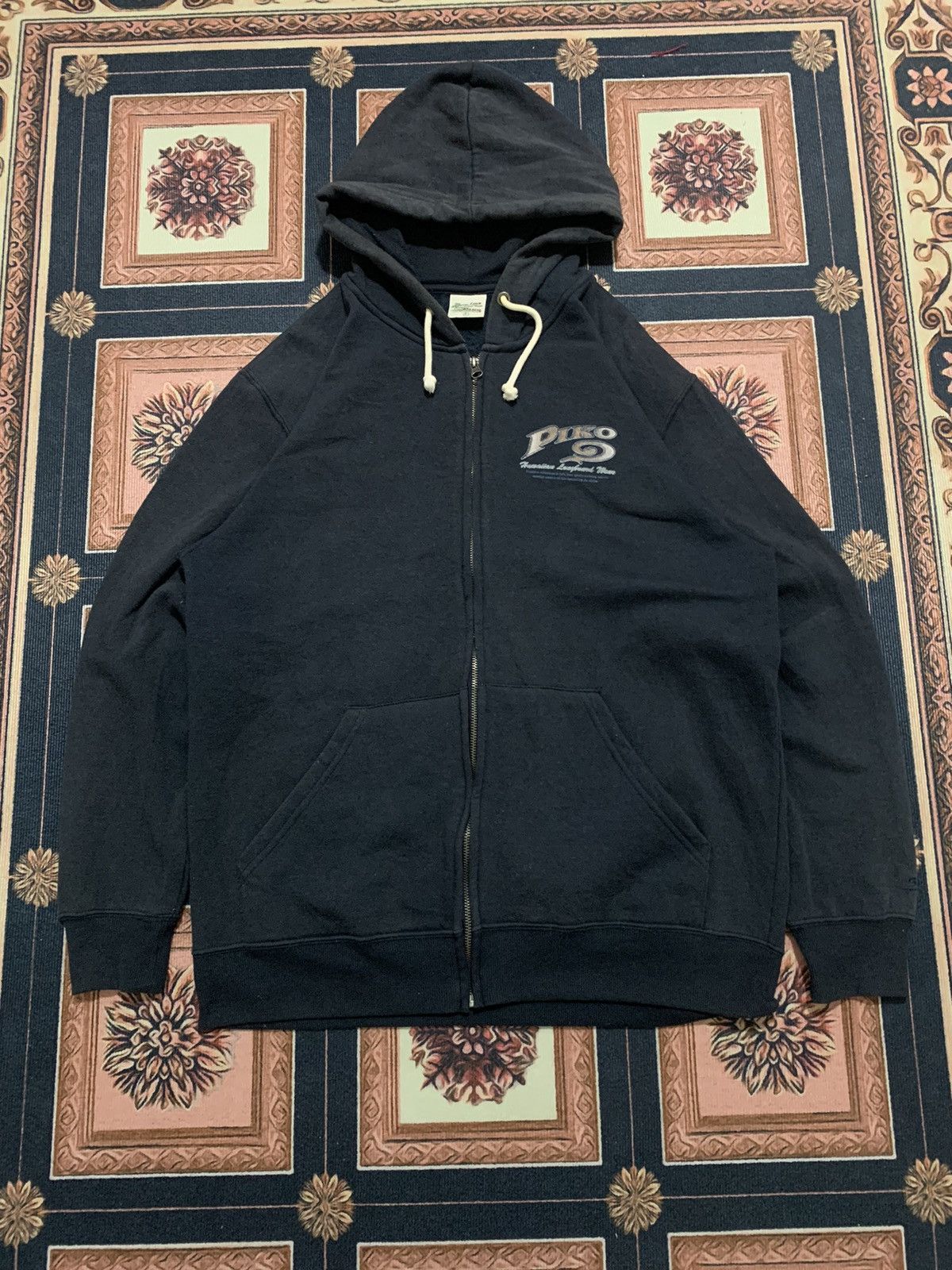 Vintage Vintage Piko Hawaiian Surf Hoodie Full Zip Black Sun Faded L Size US L / EU 52-54 / 3 - 2 Thumbnail