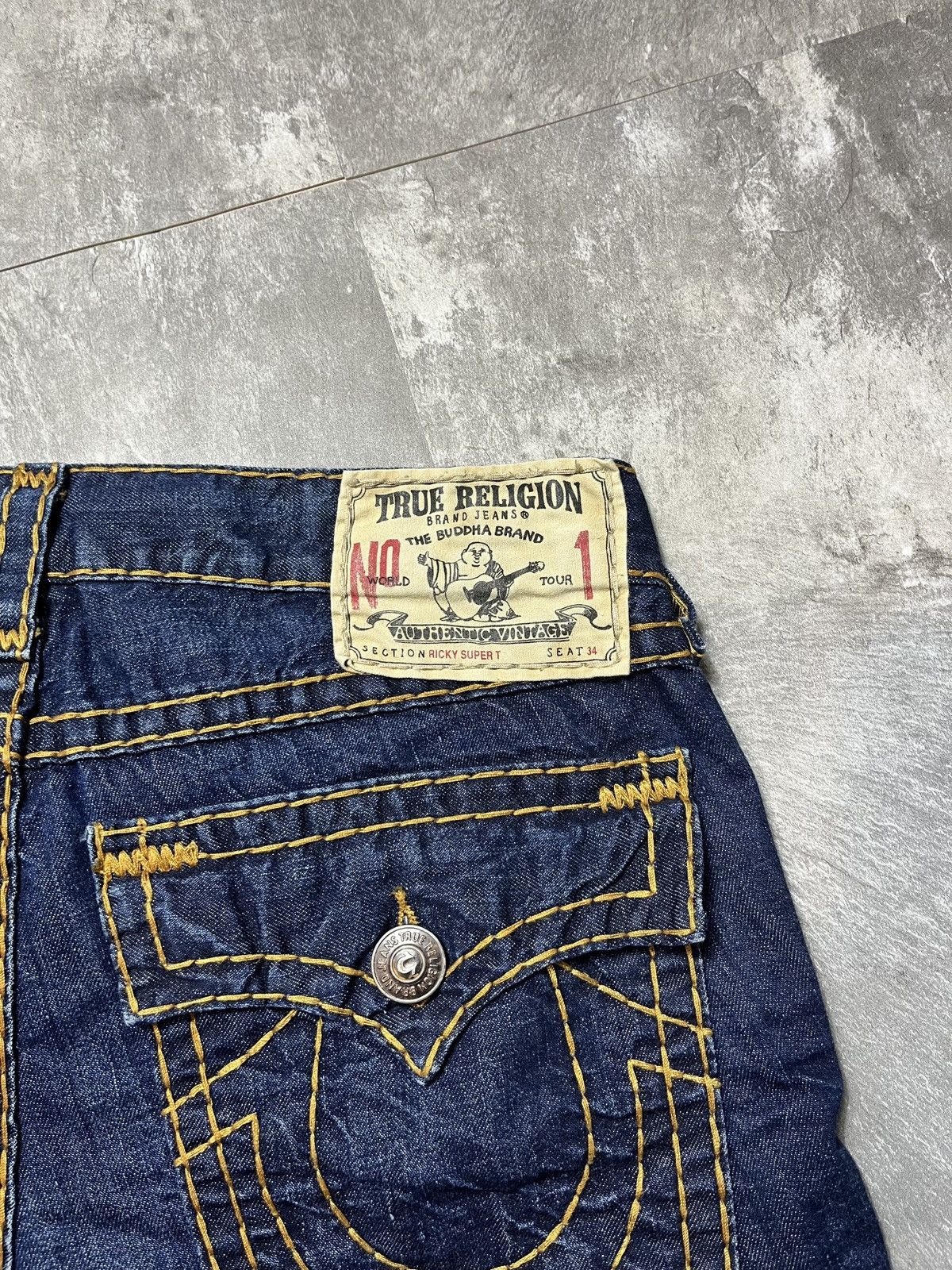 True Religion True Religion Vintage Ricky Super T Denim Jeans Y2K Blue Size US 36 / EU 52 - 3 Thumbnail