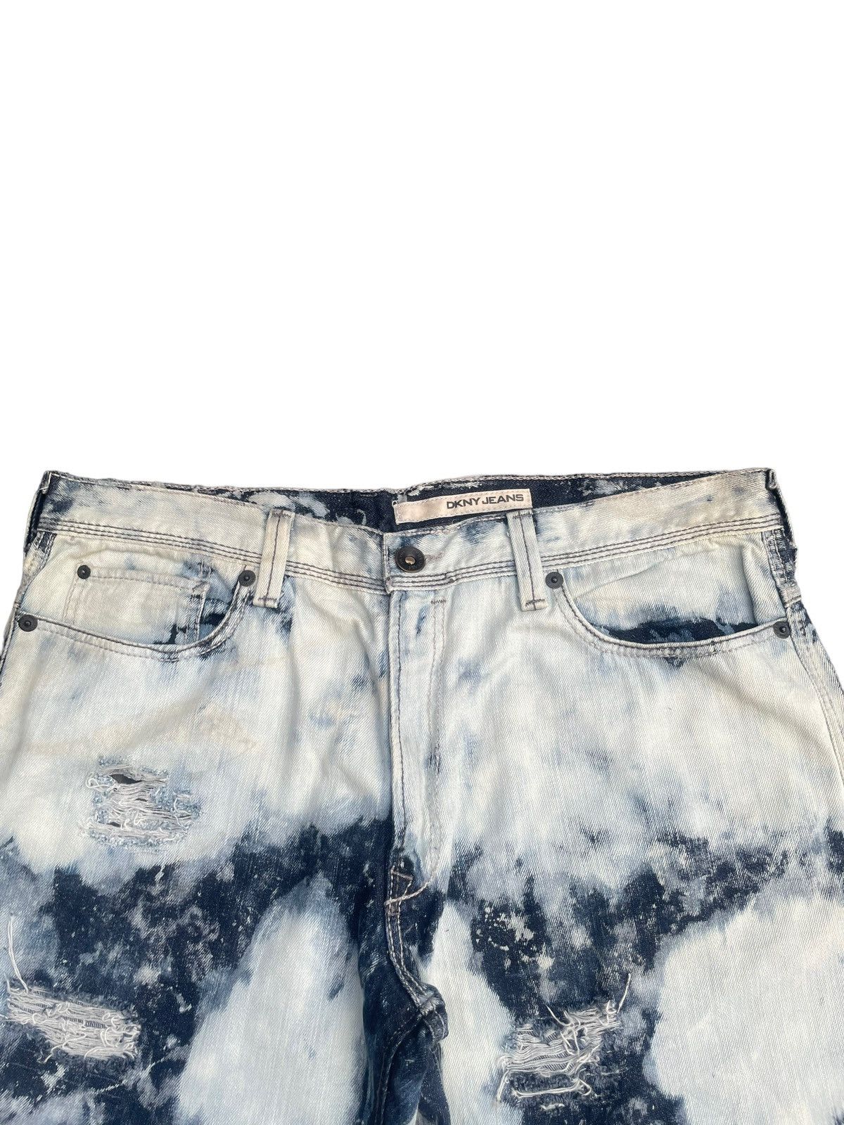 DKNY × Designer DKNY Bleach & Distresed Denim Size US 40 / EU 56 - 6 Thumbnail