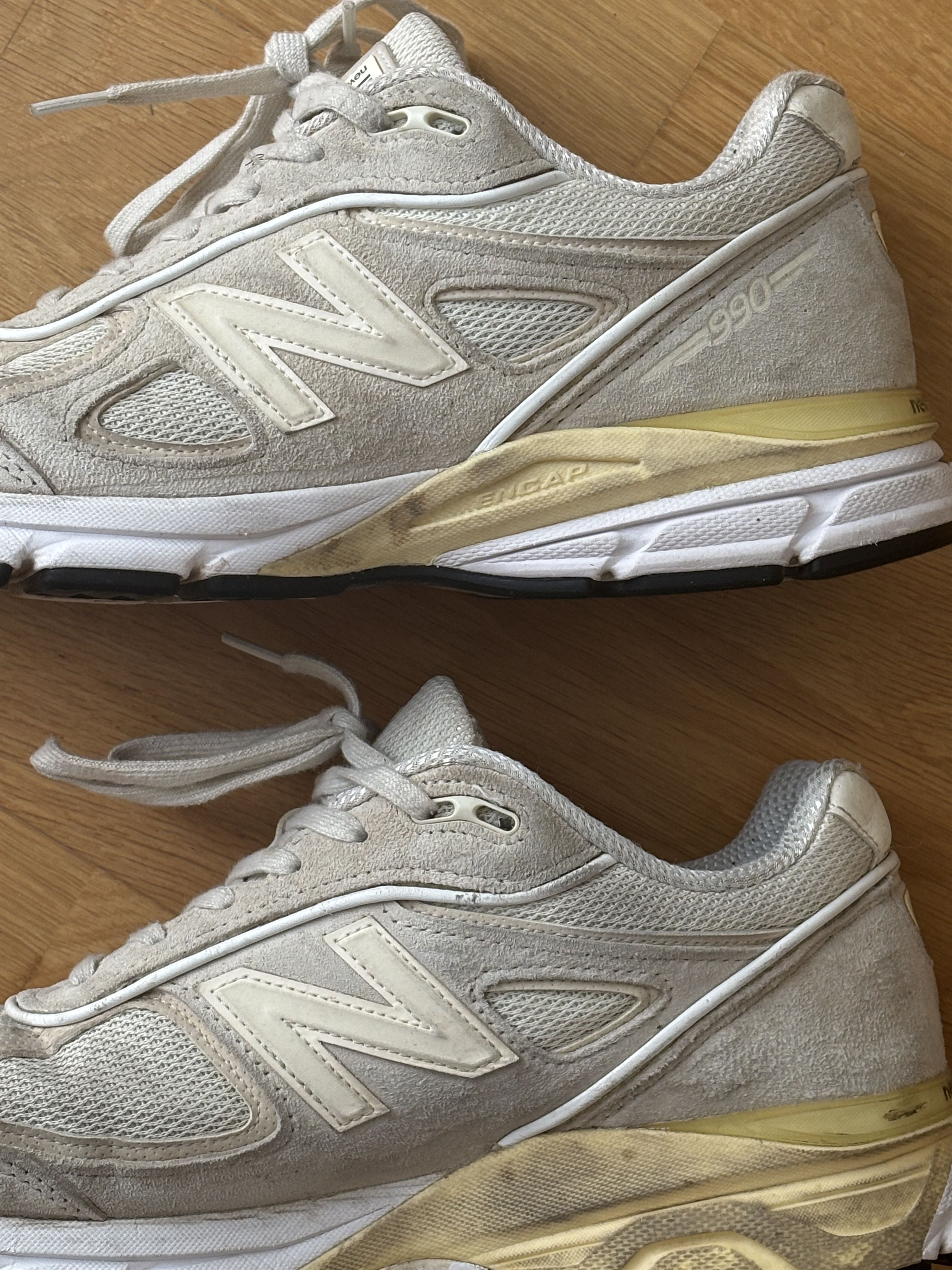 New Balance × Stussy STÜSSY NEW BALANCE 990V4 Cream Size US 11 / EU 44 - 3 Thumbnail