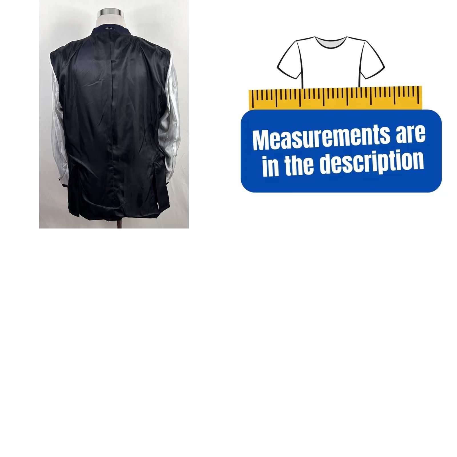 Pronto Uomo Pronto Uomo Sport Coat 46R Dark Blue Wool Two Button Double Vented Mens Size US XS / EU 42 / 0 - 8 Thumbnail