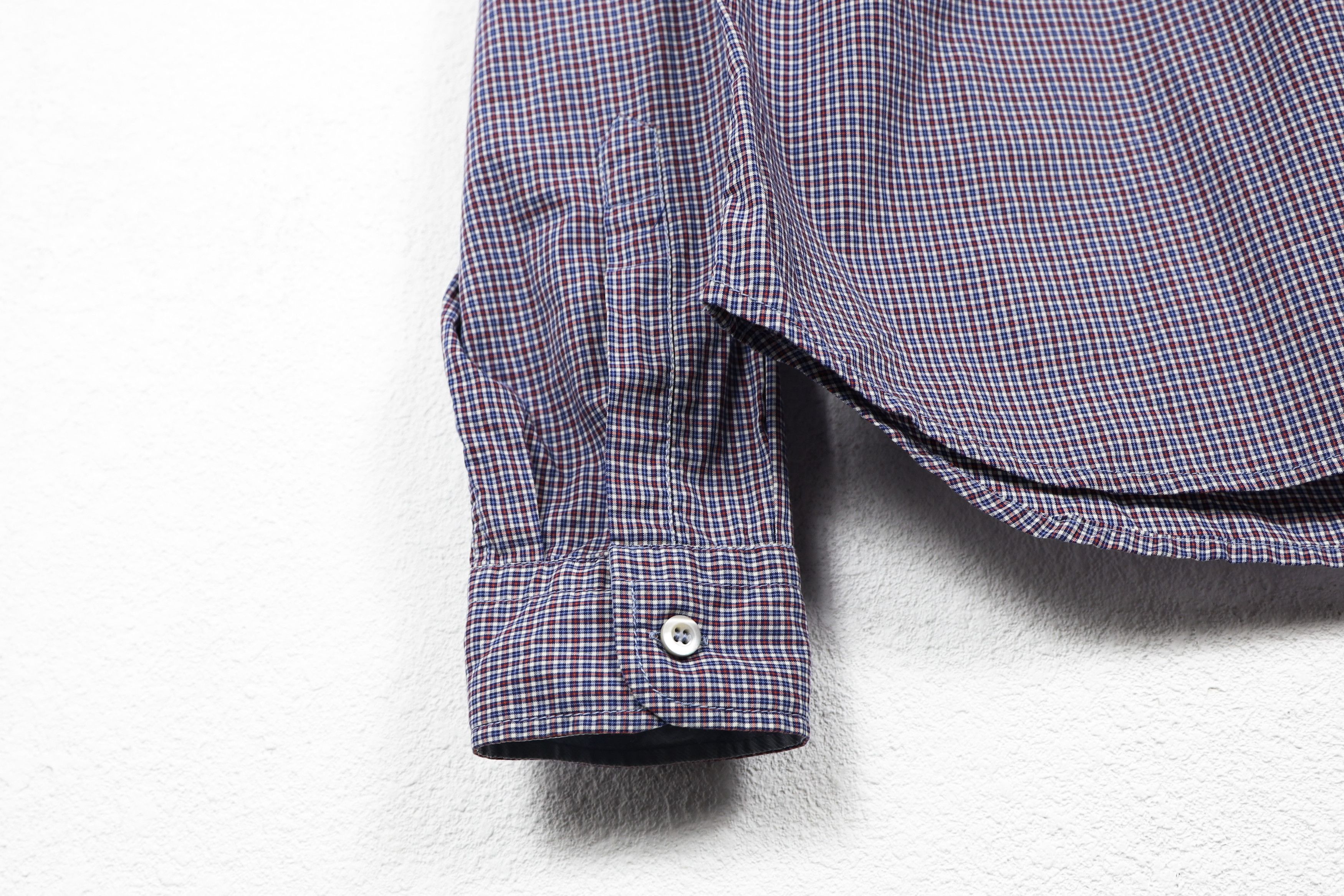 Prada Prada Red Rubber Logo Multicolor Check Shirt Size US M / EU 48-50 / 2 - 4 Thumbnail