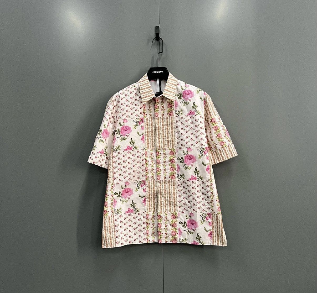 Dior Dior Floral Stripe Spliced Short-sleeve Shirt J41 Size US M / EU 48-50 / 2 - 1 Thumbnail