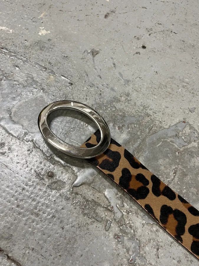 Dolce & Gabbana 2000s Dolce & Gabbana Pony Hair Leopard Leather Belt Size ONE SIZE - 4 Thumbnail