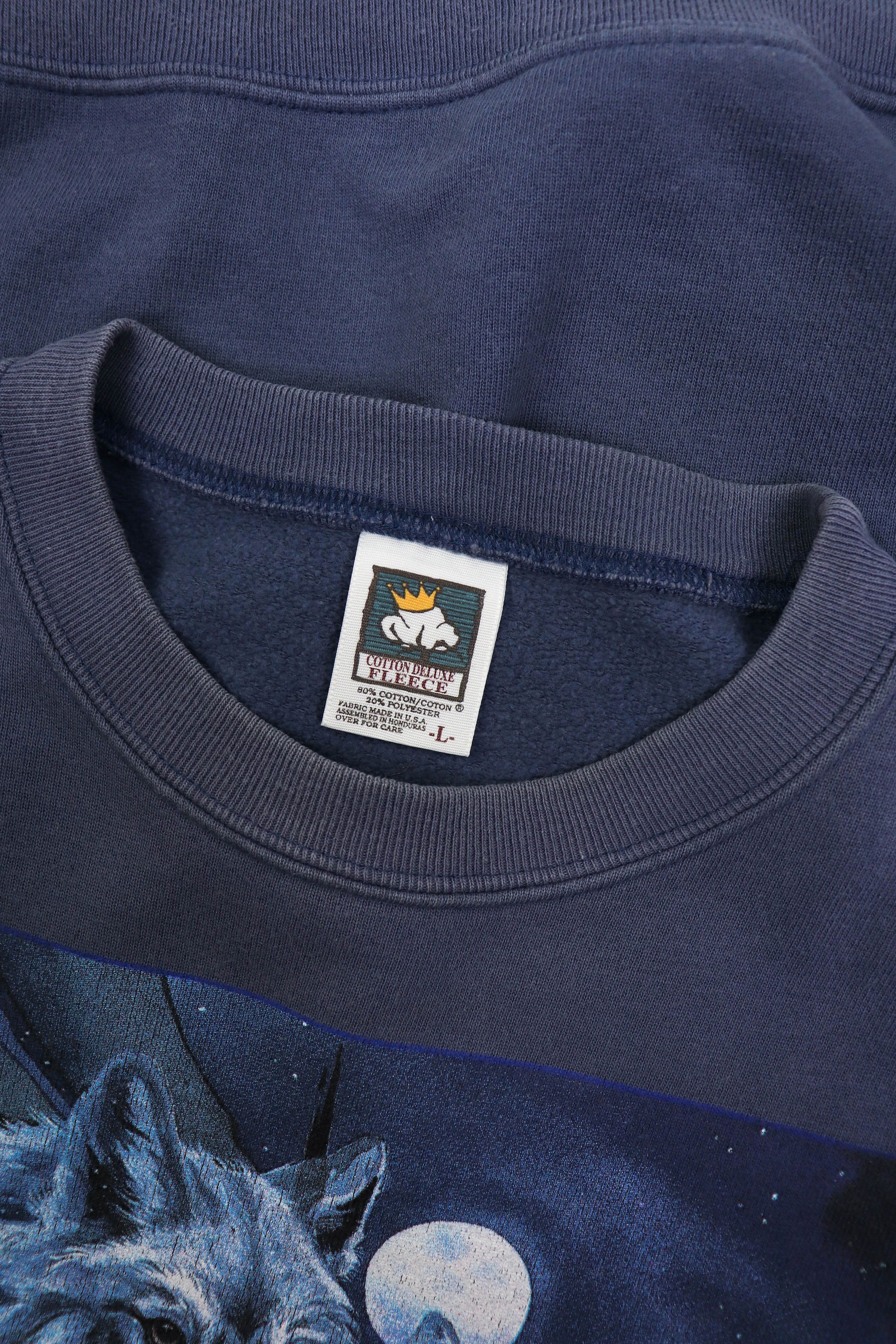 Vintage Vintage 90s Wolfs Graphics Sun Faded Crewneck Sweatshirt Size L / US 10 / IT 46 - 13 Thumbnail