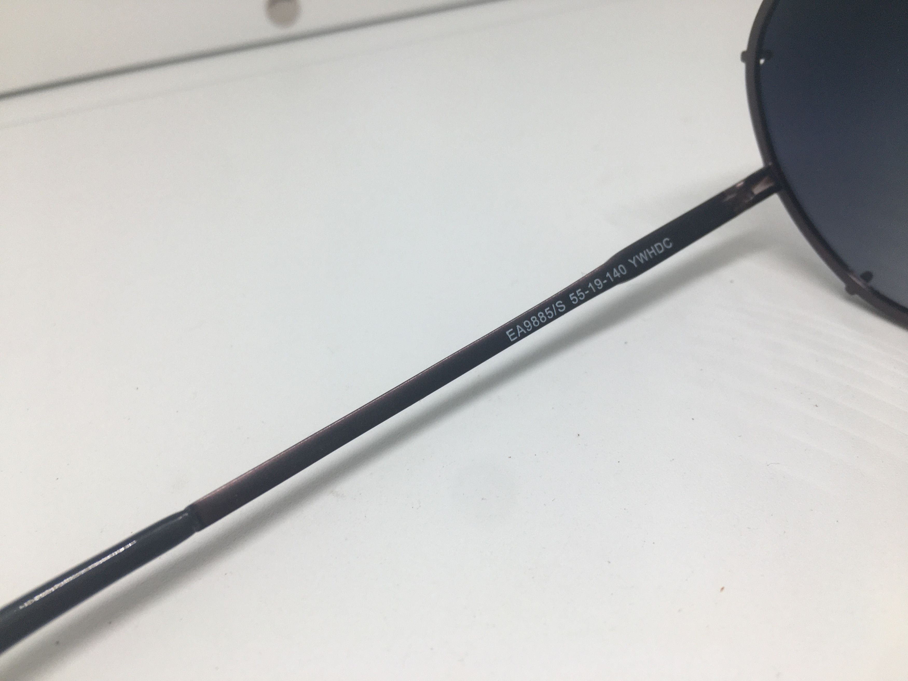 Emporio Armani Vintage Emporio Armani EA9885 Aviator Sunglasses Frame Pilot Size ONE SIZE - 6 Thumbnail