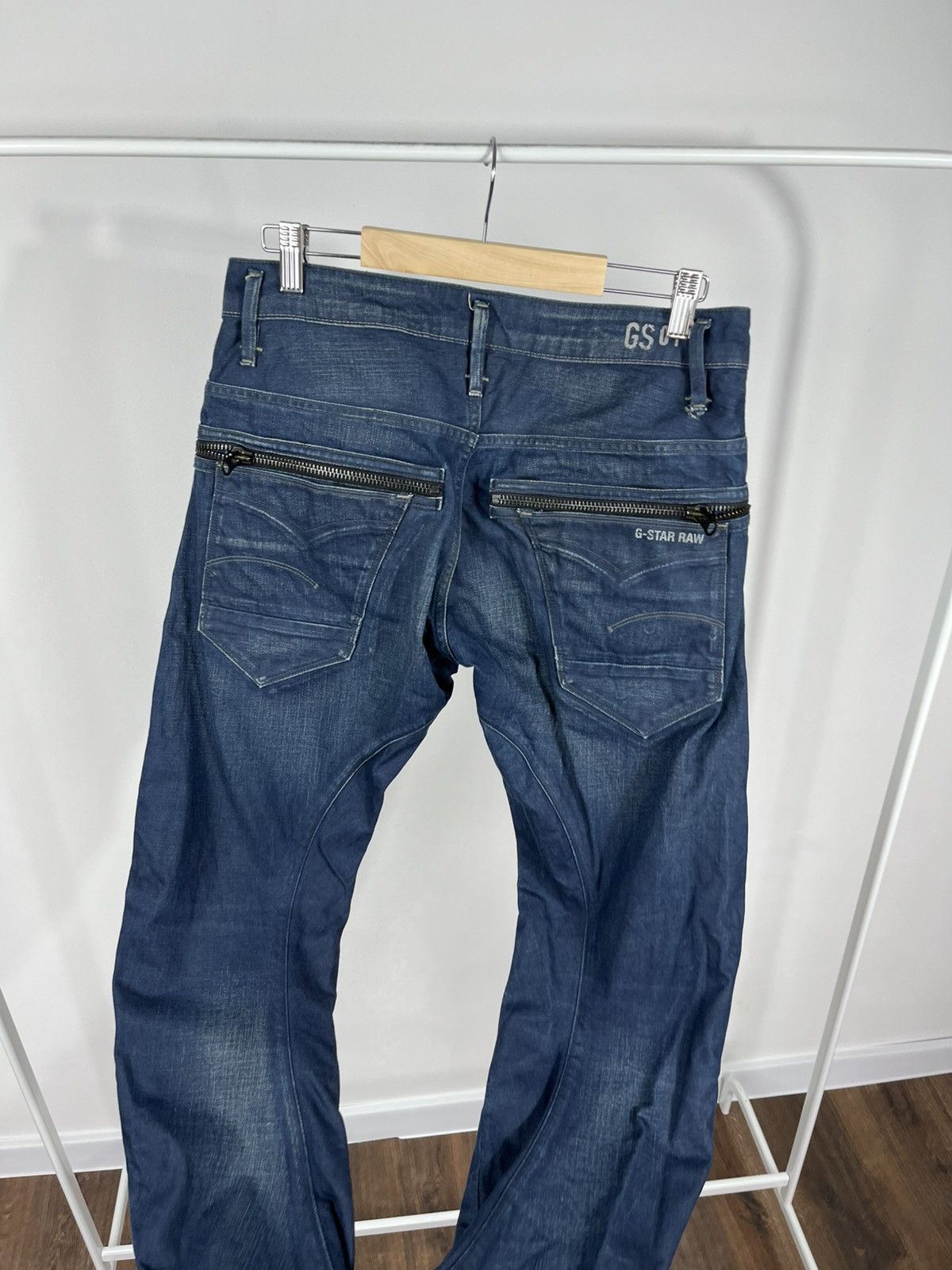 G-Star G Star RAW Arc 3D Jeans 31/32 Slim Tapered Zip Pocket Denim Size US 31 - 7 Thumbnail