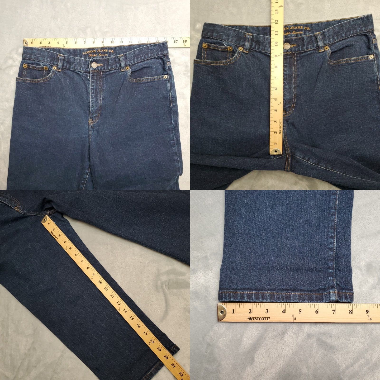 Ralph Lauren Polo Jeans Ralph Lauren Womens Sz 10 Blue Denim Cropped Capri Vintage Pants Jeans Pants 90s Womens Boys Girls Mens Size 32" / US 10 / IT 46 - 8 Thumbnail