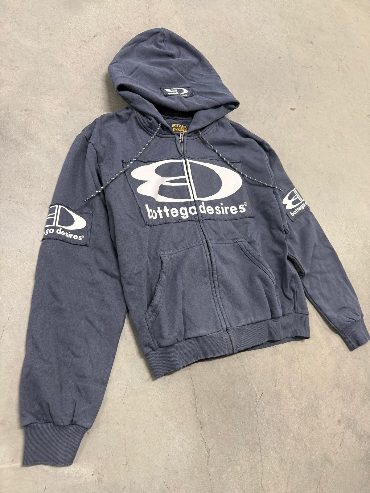 Bottega Desires Bottega Desires Navy Blue Tech Suit Zip Up Hoodie 2X-Large Size US XXL / EU 58 / 5 - 2 Thumbnail