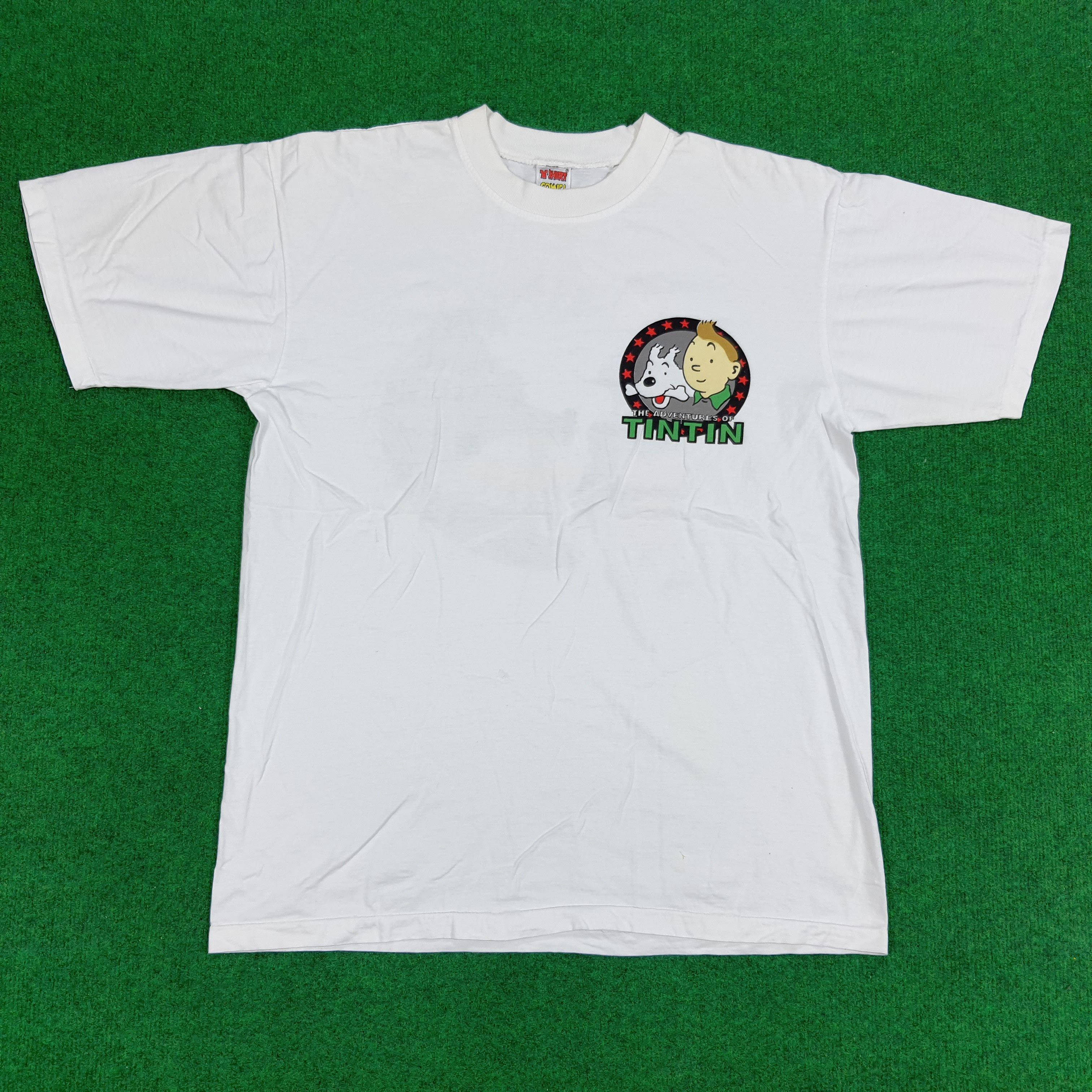 Cartoon Network × Vintage Vintage 90s Comics The Adventure of TinTin and Snowy Tshirt Size US L / EU 52-54 / 3 - 3 Thumbnail