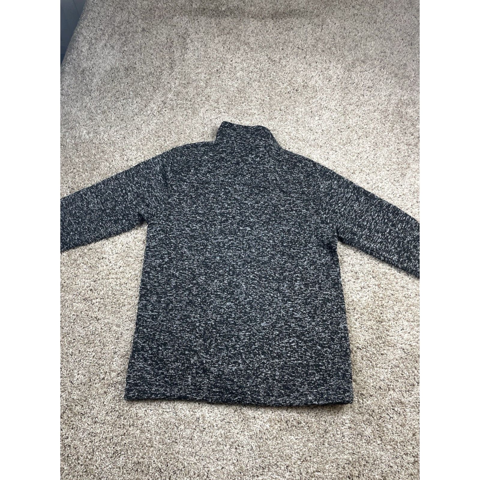 Vintage Burly Camo WFS Fleece Jacket Large Mens Charcoal Gray Full Zip Mock Neck Pockets Size US L / EU 52-54 / 3 - 4 Thumbnail