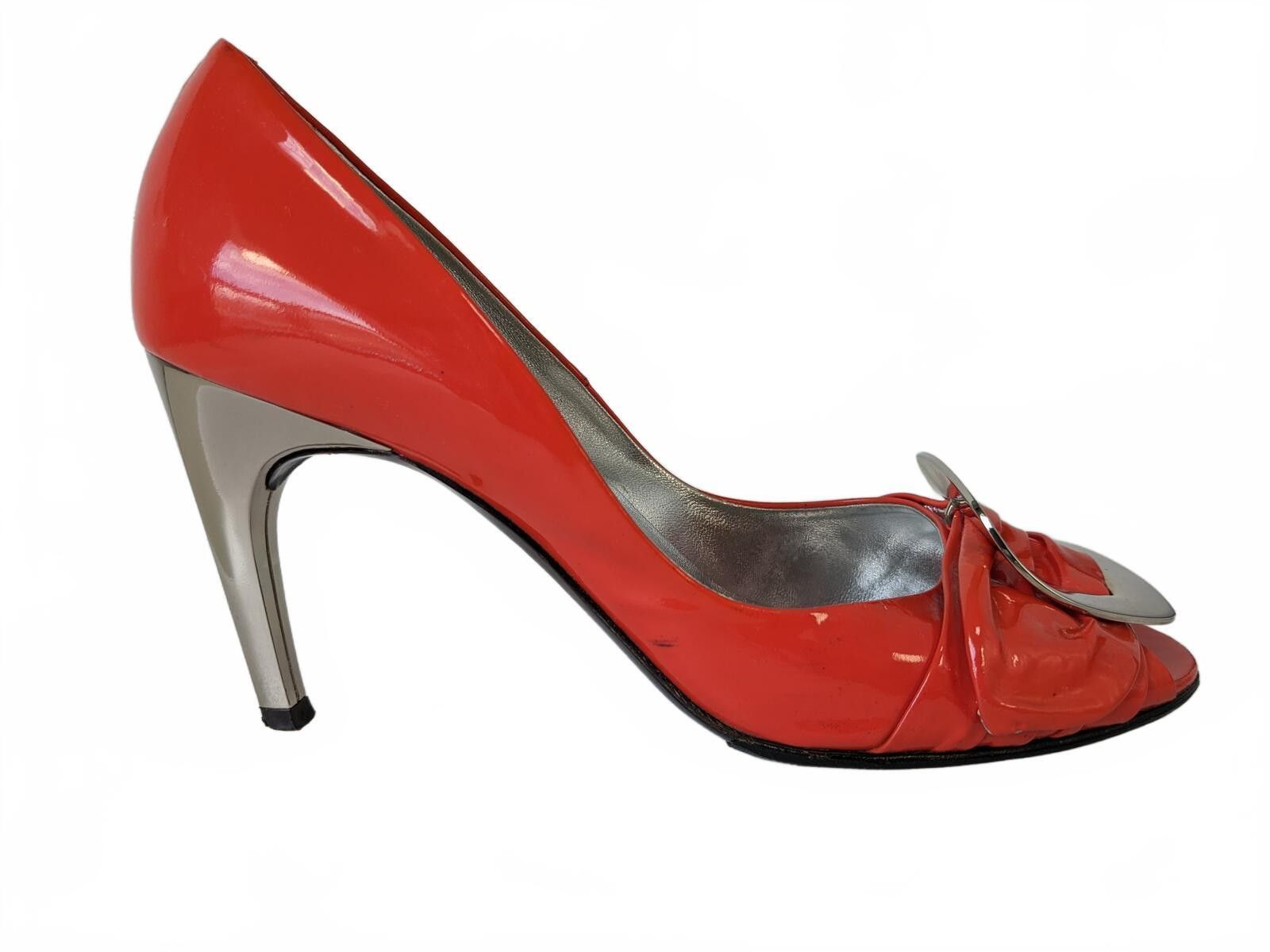 Other Roger Vivier Pumps Women Italy Coral Patent Leather US 7-7.5 Size US 7.5 / IT 37.5 - 4 Thumbnail