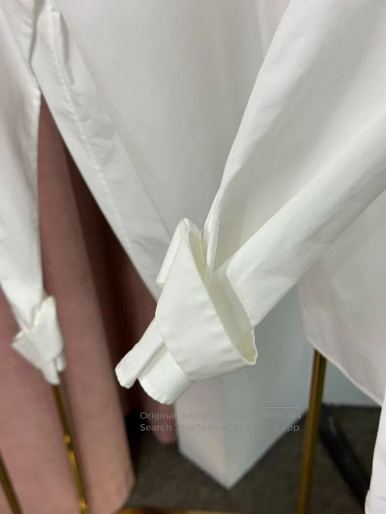 Loro Piana Loro Piana White Long Sleeve Shirt Size XS / US 0-2 / IT 36-38 - 2 Thumbnail