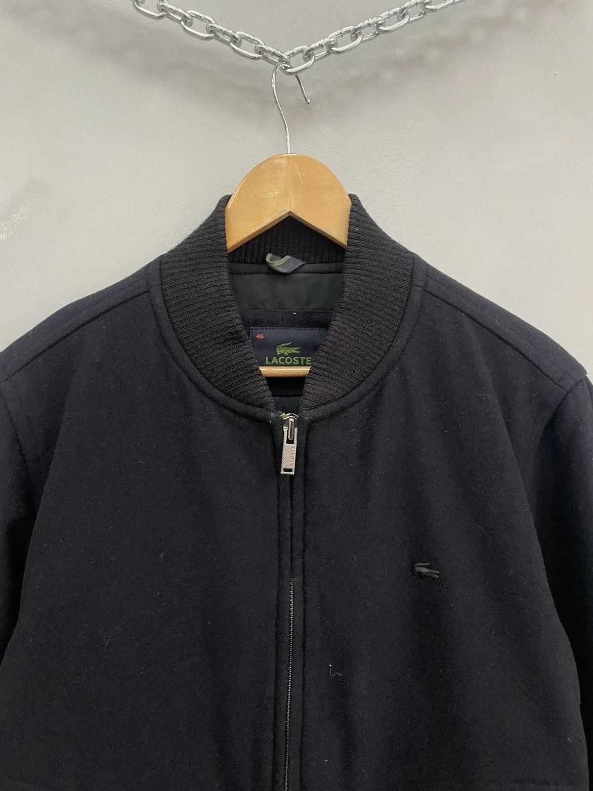Lacoste Vintage wool Lacoste Chemise bomber jacket retro y2k Size US M / EU 48-50 / 2 - 2 Thumbnail