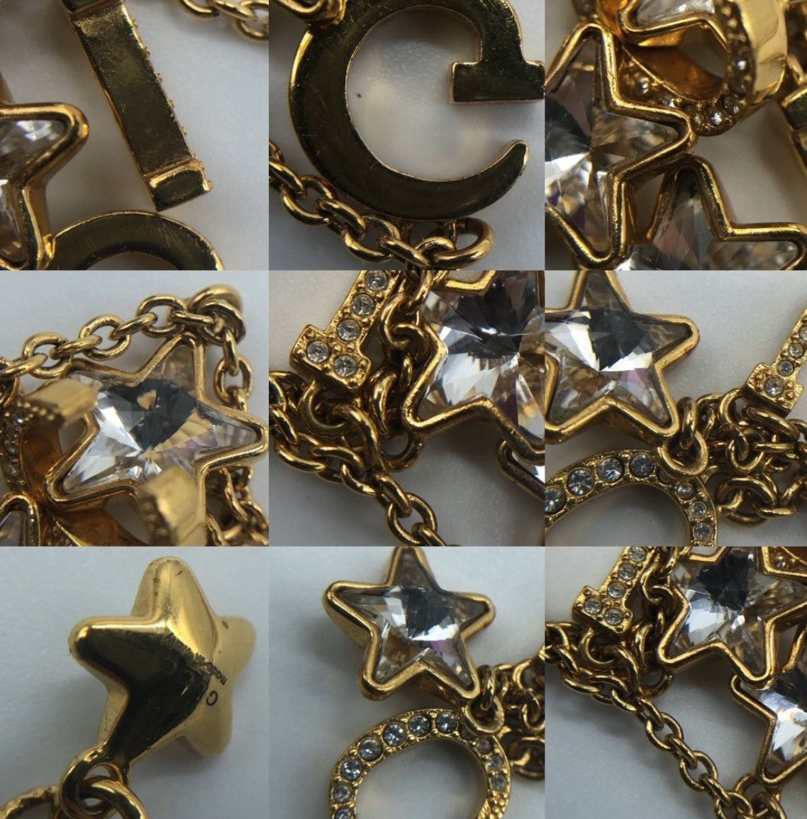Gucci Gucci Script Star Detail Crystal Stone Necklace Metal Size ONE SIZE - 4 Thumbnail