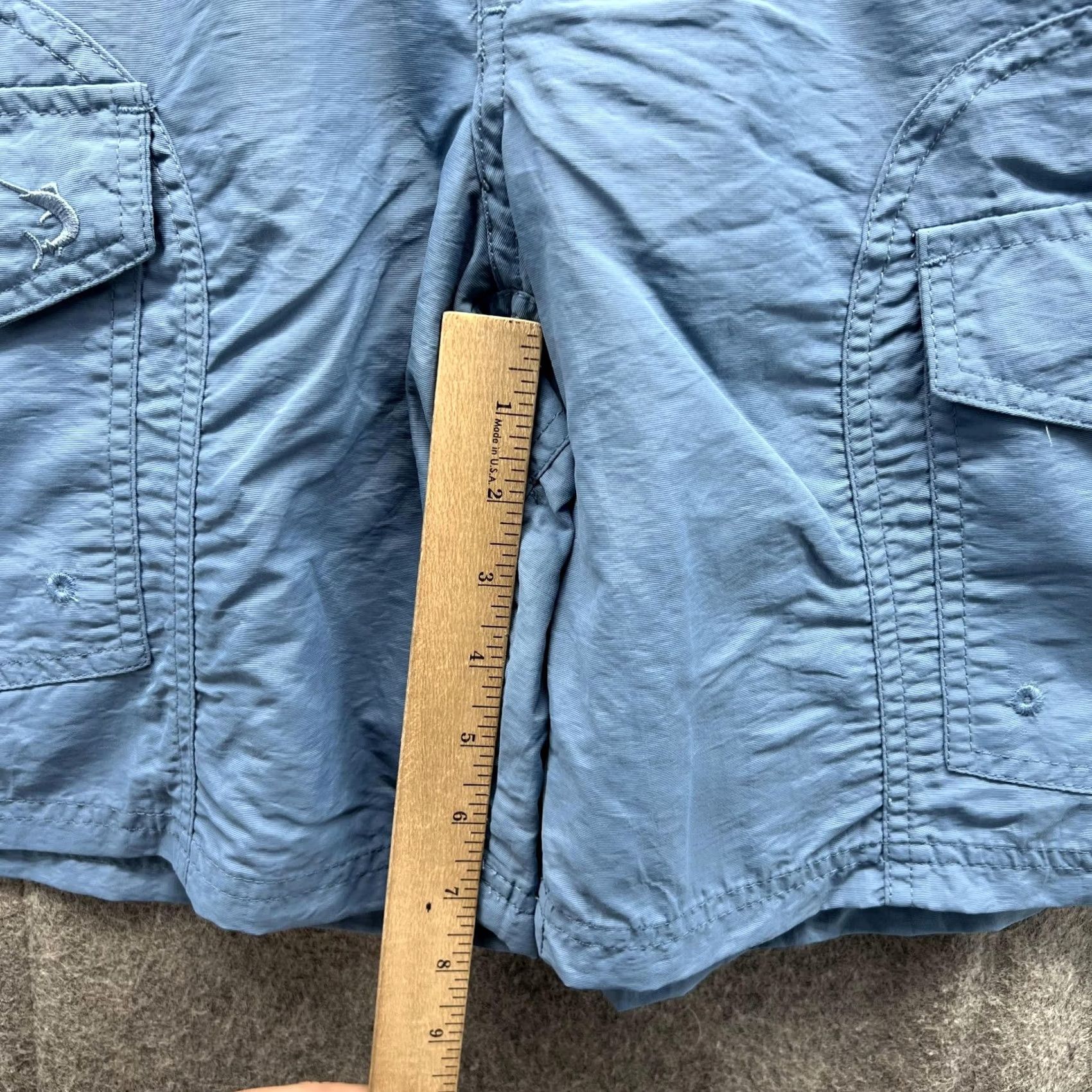 Vintage Reel Legends Shorts Men 32 Adult Blue Cargo Nylon Casual Outdoors Flat Front Size US 32 / EU 48 - 7 Thumbnail