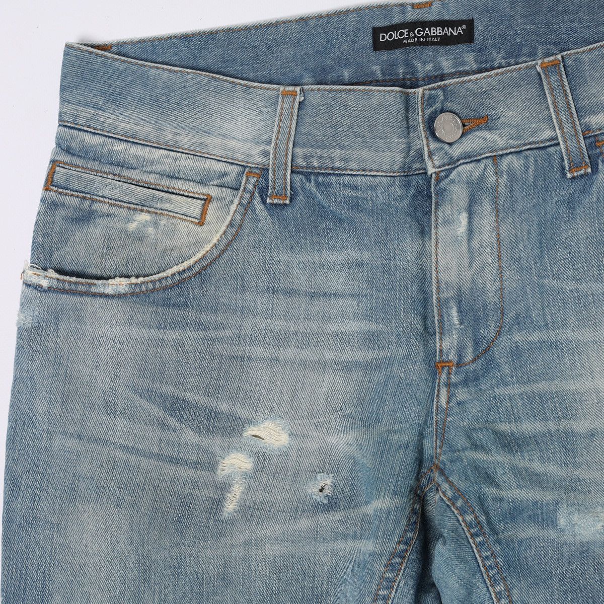 Dolce & Gabbana Dolce Gabbana Jeans Denim Pants Distressed Fade Metal Logo Size US 30 / EU 46 - 8 Thumbnail