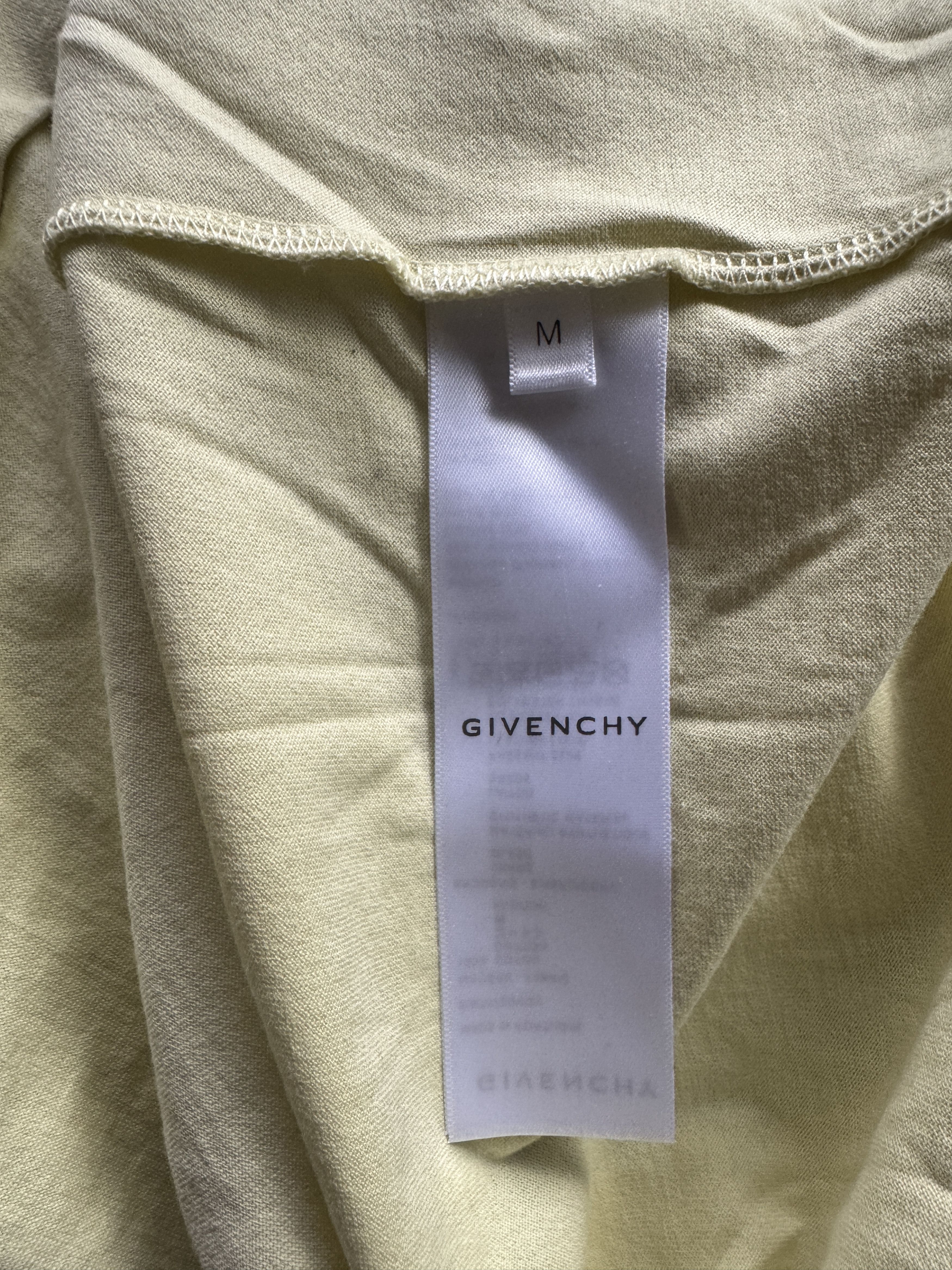 Givenchy Crystal Piercing Embellished Tee Lemonade Yellow Size US M / EU 48-50 / 2 - 12 Thumbnail