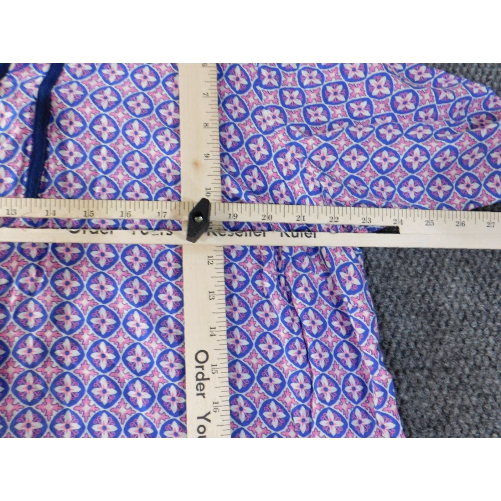 Talbots Talbots Blouse Purple 2X Womens Geometric Rayon Collared Pullover Long Sleeve Casual Day Womens Plus Size Size XXL / US 16-18 / IT 52-54 - 5 Thumbnail