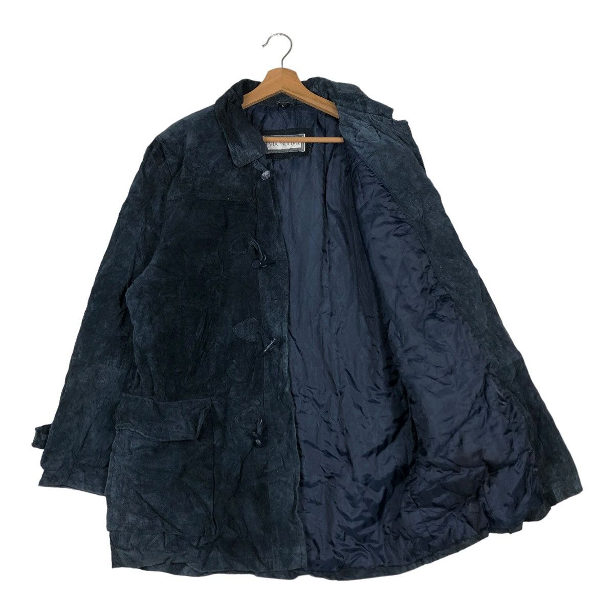 Japanese Brand 🔥VINTAGE GENUINE LEATHER JACKET BIKER VIA NUOVA ISSEY MIYAKE Size US L / EU 52-54 / 3 - 11 Thumbnail