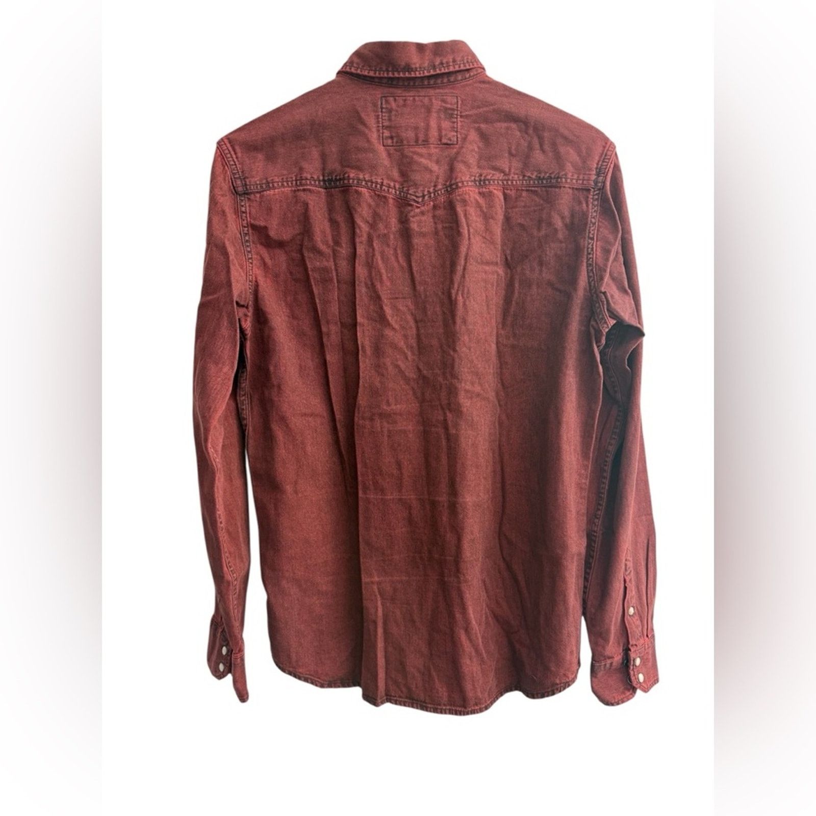Jack & Jones Jack & Jones Premium Denim Western Shirt Red Slim Fit NWT M Size US M / EU 48-50 / 2 - 2 Thumbnail
