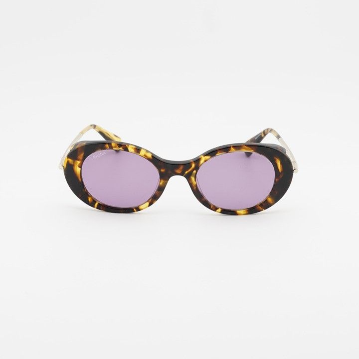 Max Mara Max Mara MALIBU10 MM0080 53Y Sunglasses Blonde Havana Oval Size ONE SIZE - 3 Thumbnail