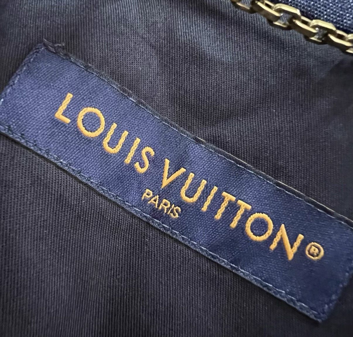 Louis Vuitton Louis Vuitton 25SS rhinestone logo denim shirt J41 Size XXL / US 16-18 / IT 52-54 - 4 Thumbnail