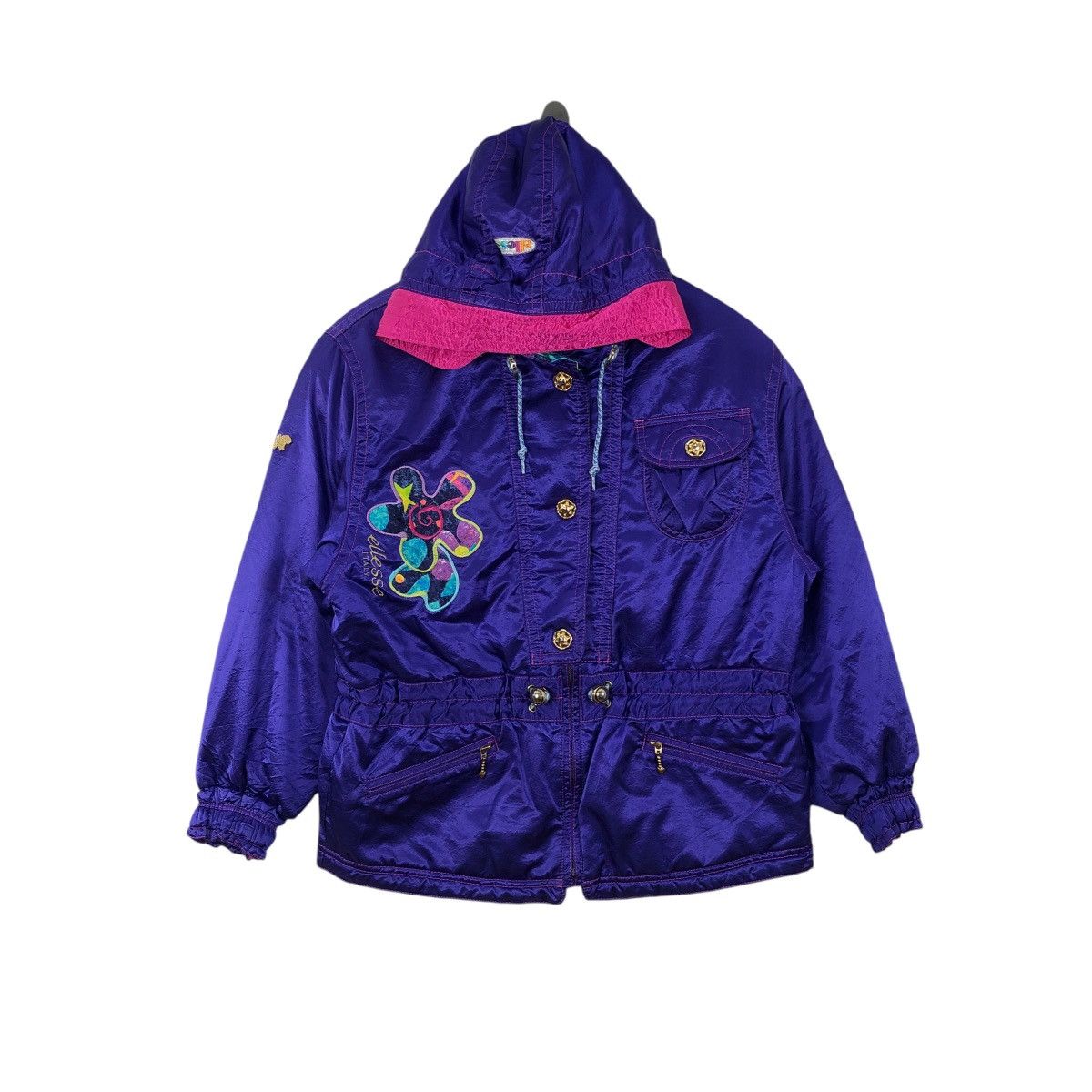 Ellesse Vintage ELLESSE ITALY Perugia Italia Floral Ski Jacket Winte Size M / US 6-8 / IT 42-44 - 1 Thumbnail