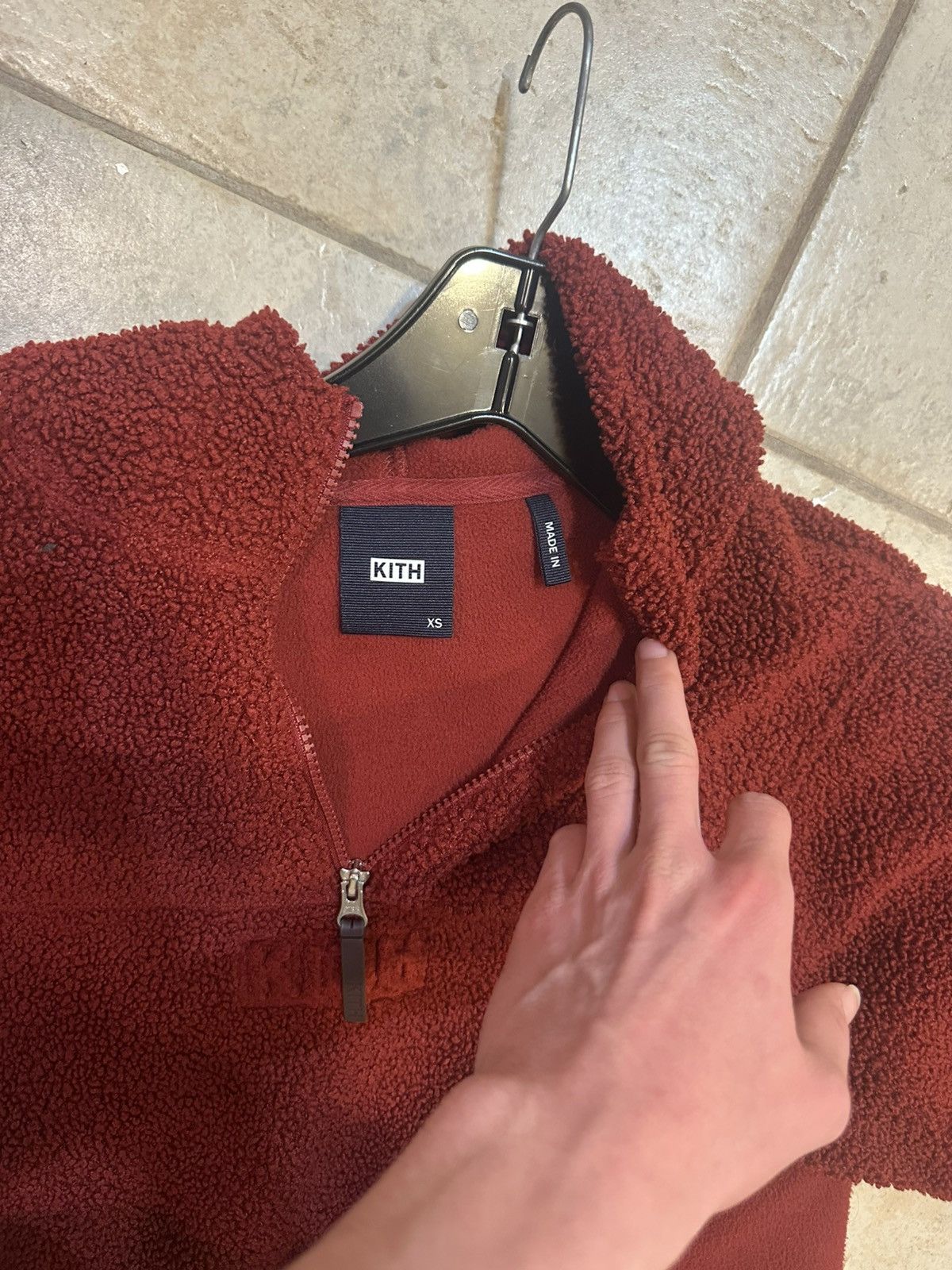 Kith kith quarter zip sherpa hood sz xs Size US XS / EU 42 / 0 - 3 Thumbnail