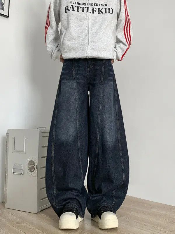 Japanese Brand × Jean Retro loose curved knife wide leg jeans Size US 32 / EU 48 - 3 Thumbnail