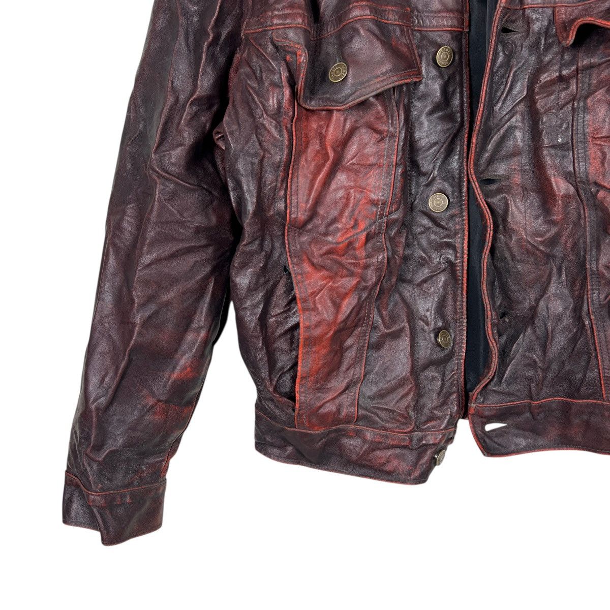 Schott 🔥 Vintage Schott Scartish Wrinkle Leather Jacket made In Usa Size US S / EU 44-46 / 1 - 7 Thumbnail