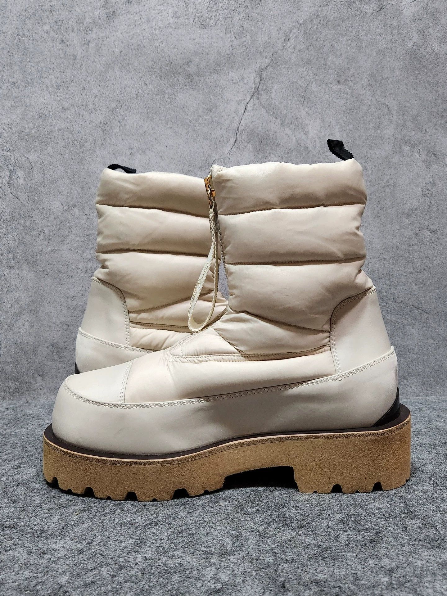 Jimmy Choo JIMMY CHOO Beige Thick-Soled Short Snow Boots Size US 8 / IT 38 - 5 Thumbnail