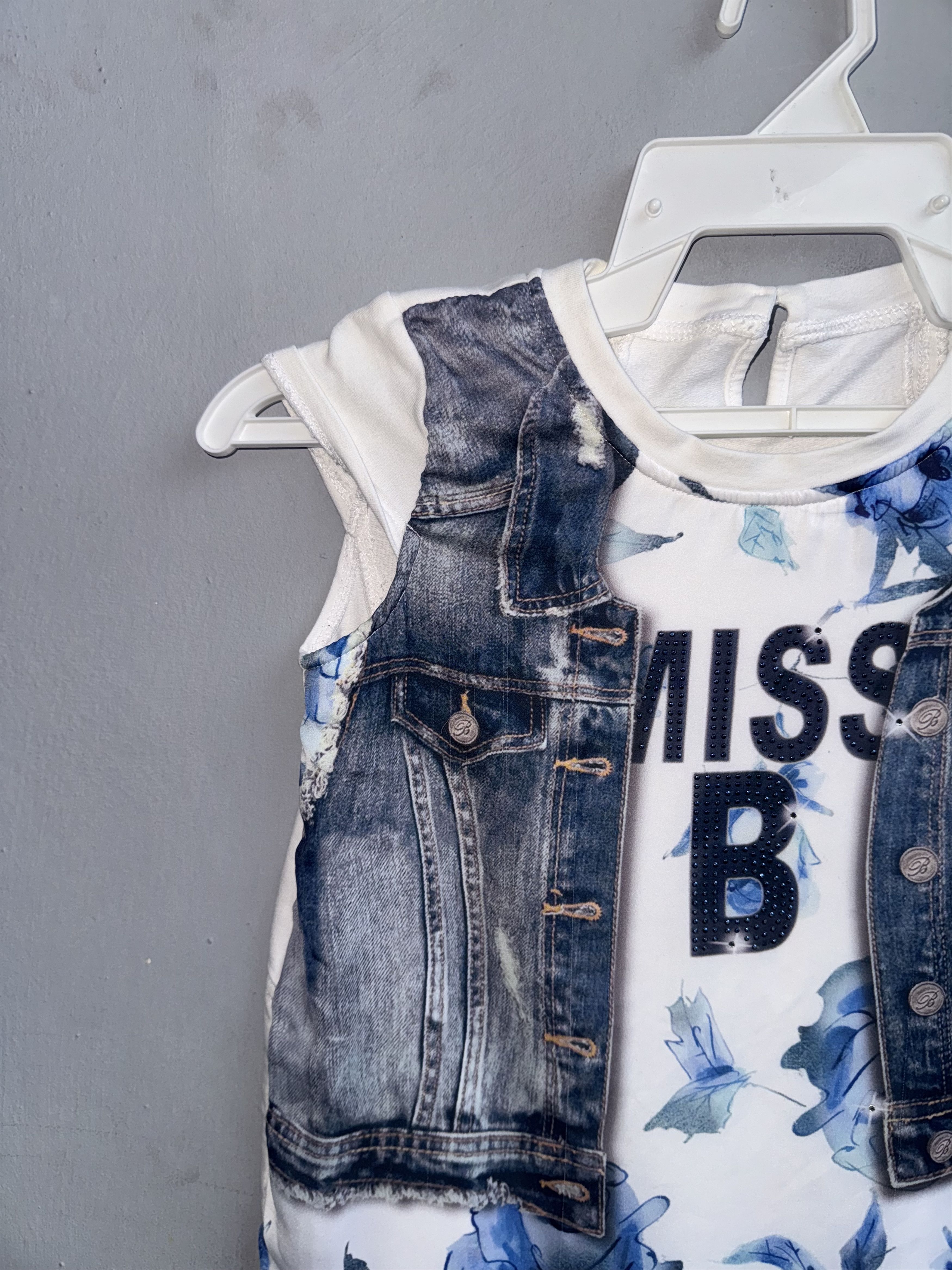 Japanese Brand Miss Blumarine Jeans Girls Sleeveless Dress Size XL / US 12-14 / IT 48-50 - 3 Thumbnail